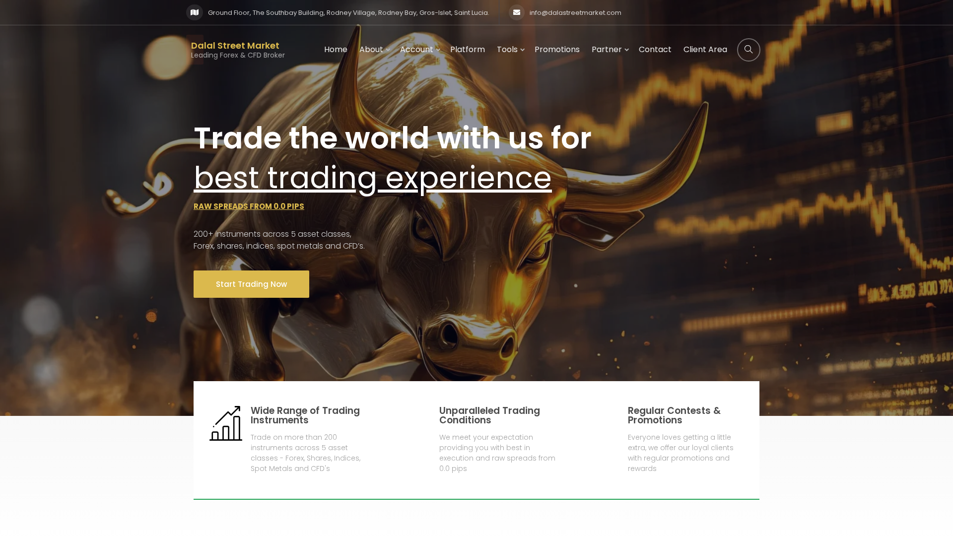 Screenshot of dalalstreetmarket.com