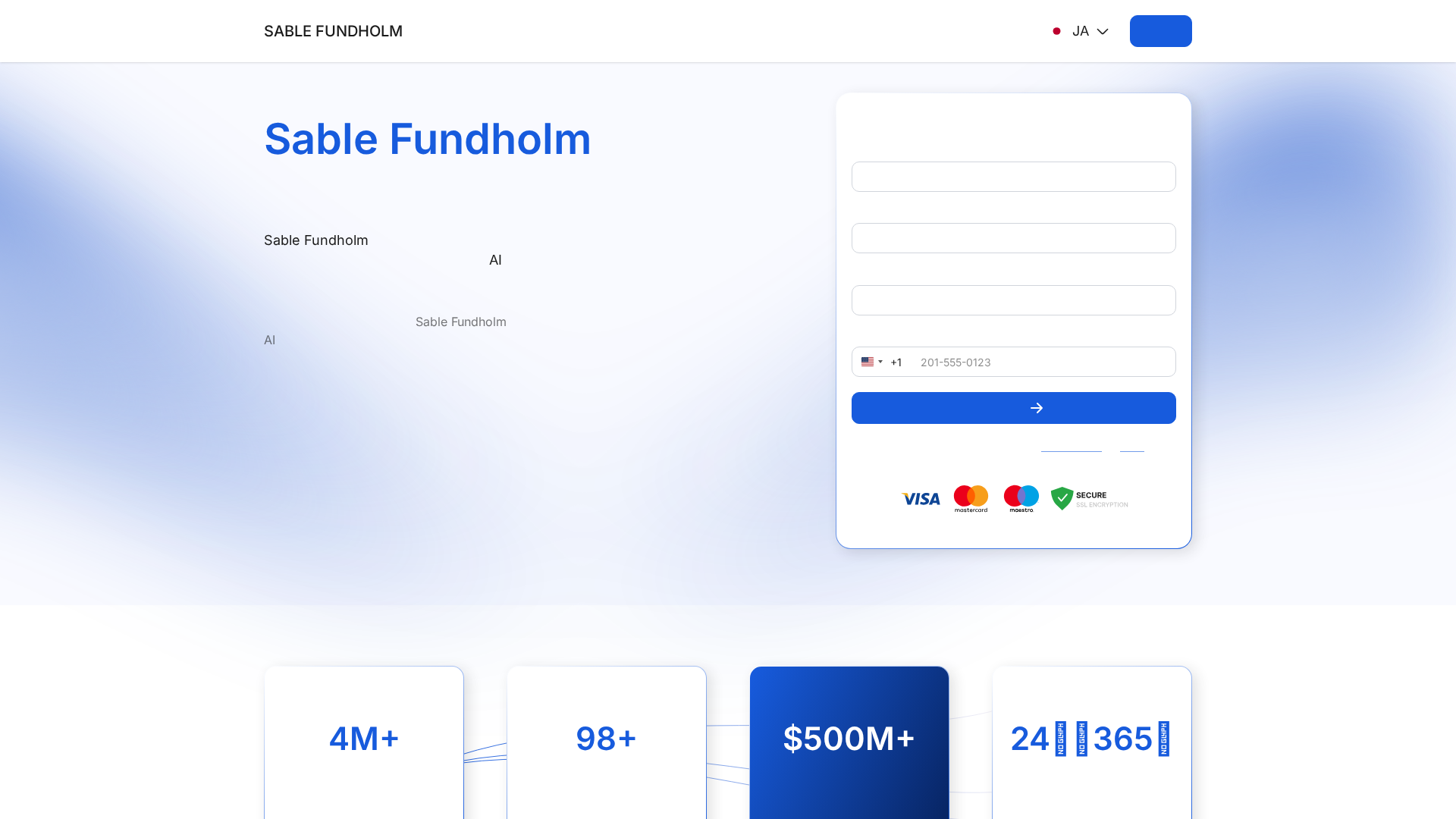 Screenshot of sable-fundholm.com