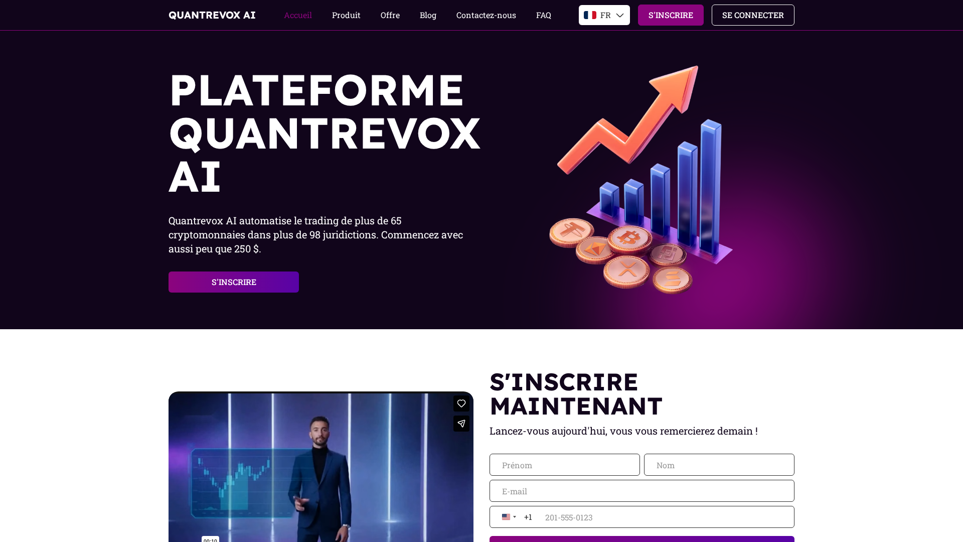 Screenshot of quantrevox-ai.com