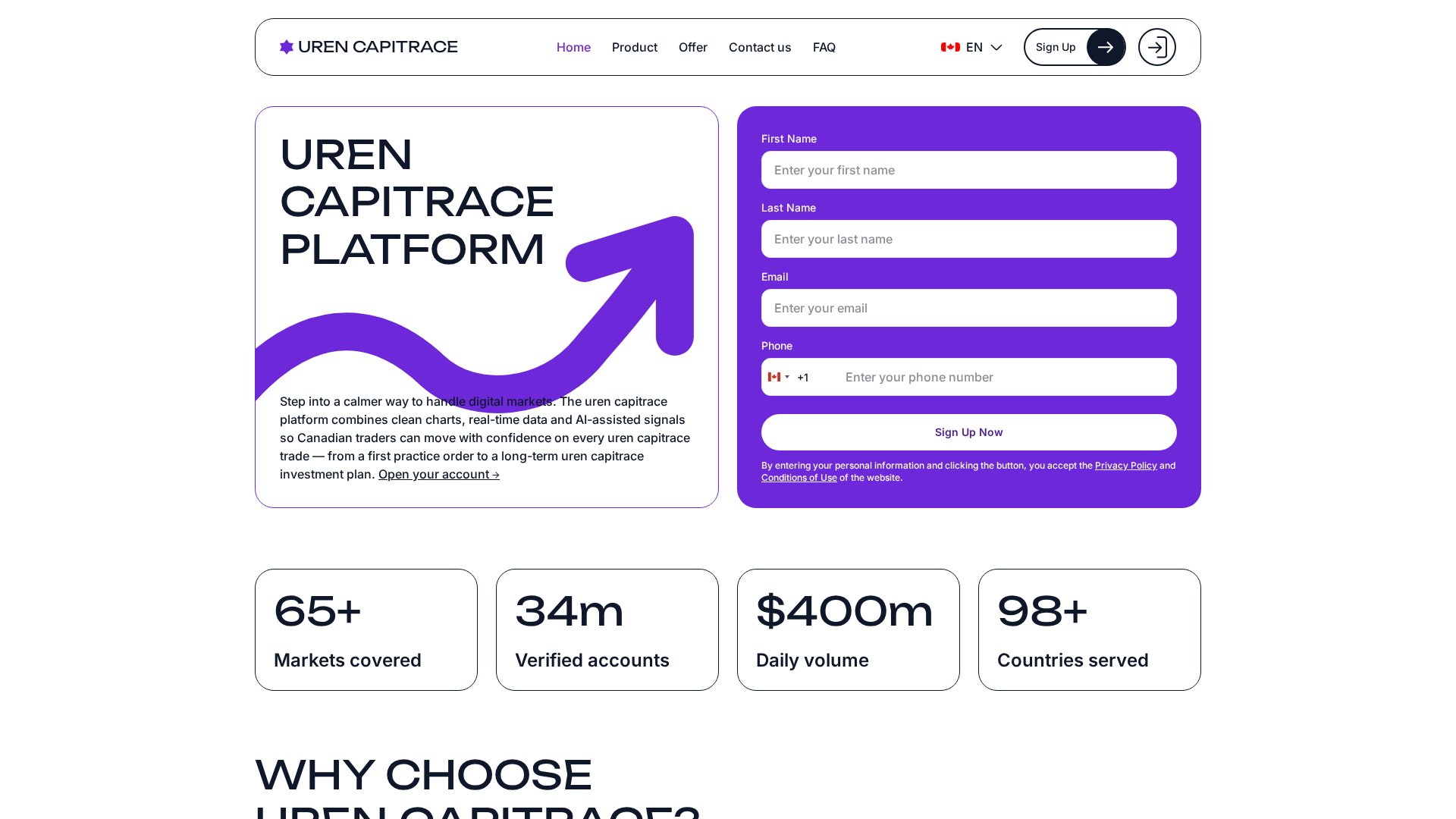 Screenshot of urencapitrace.org