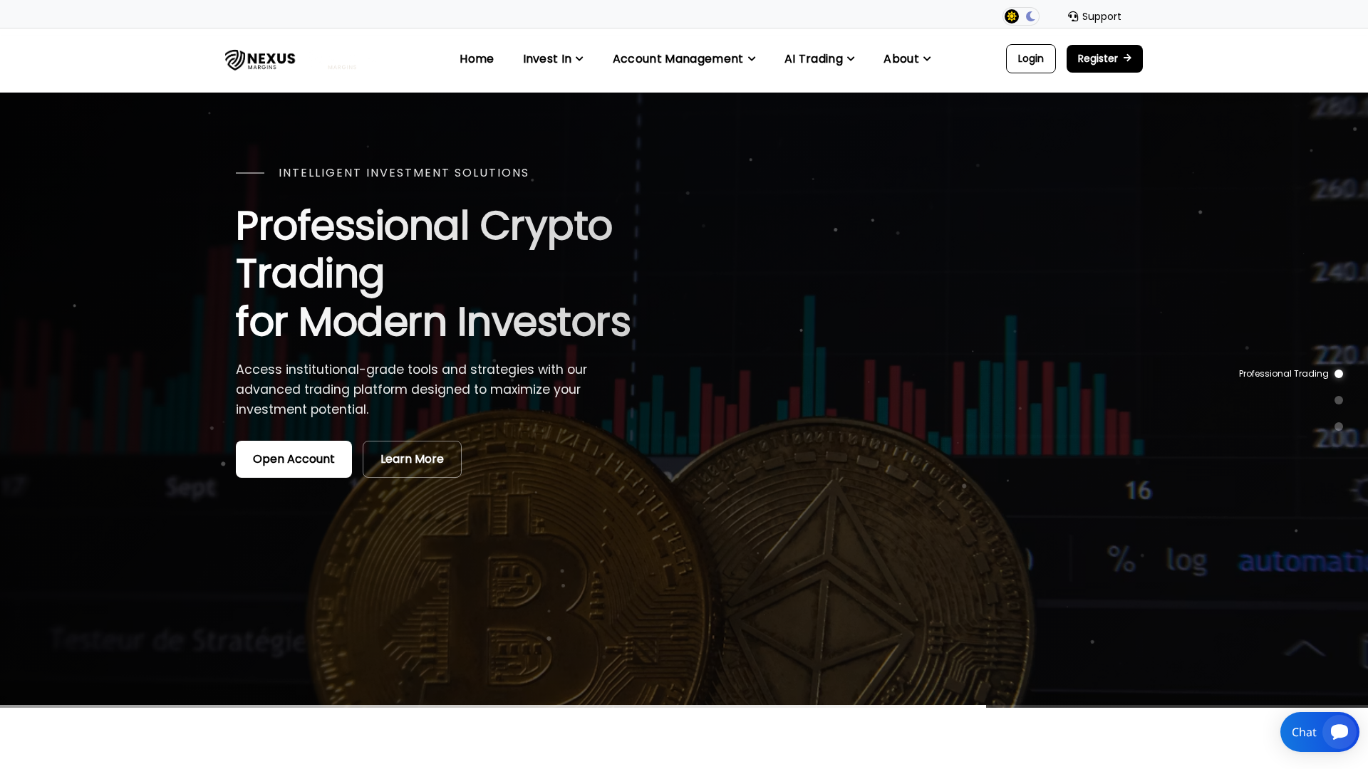 Screenshot of nexusmargins.com