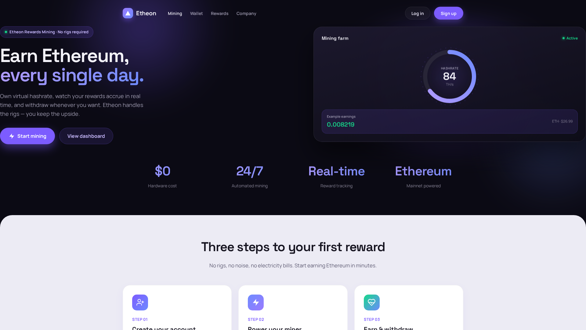 Screenshot of etheon.site