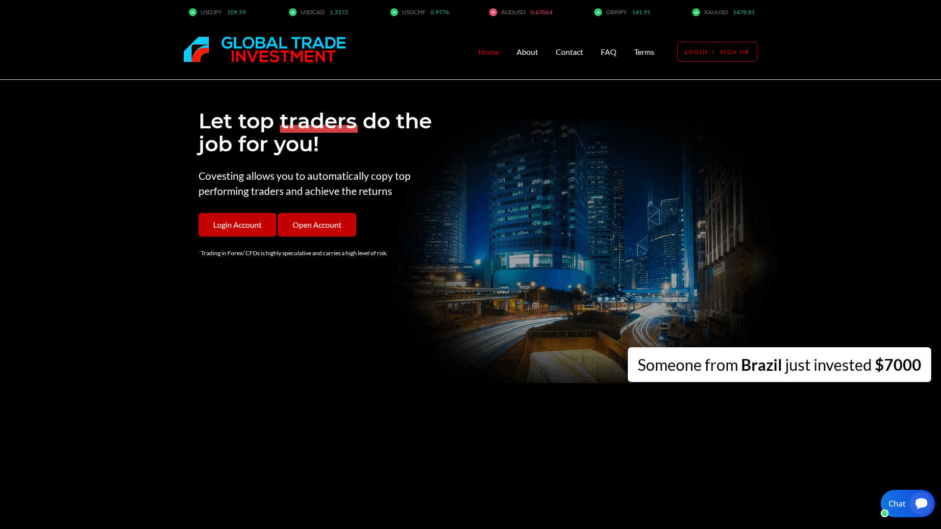 Screenshot of globalcapitalinvestments.live