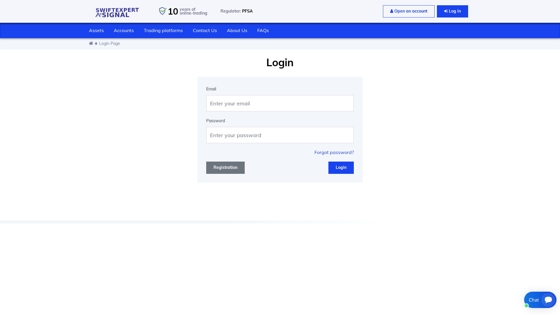 Screenshot of swiftexpertsignal.com