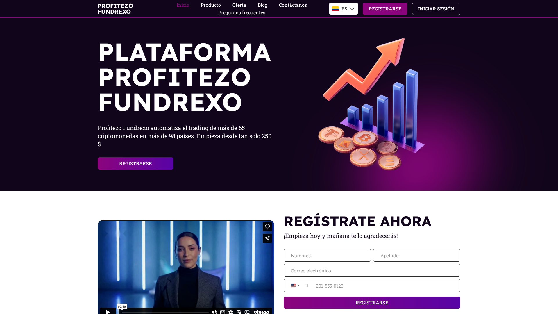 Screenshot of profitezo-fundrexo.com