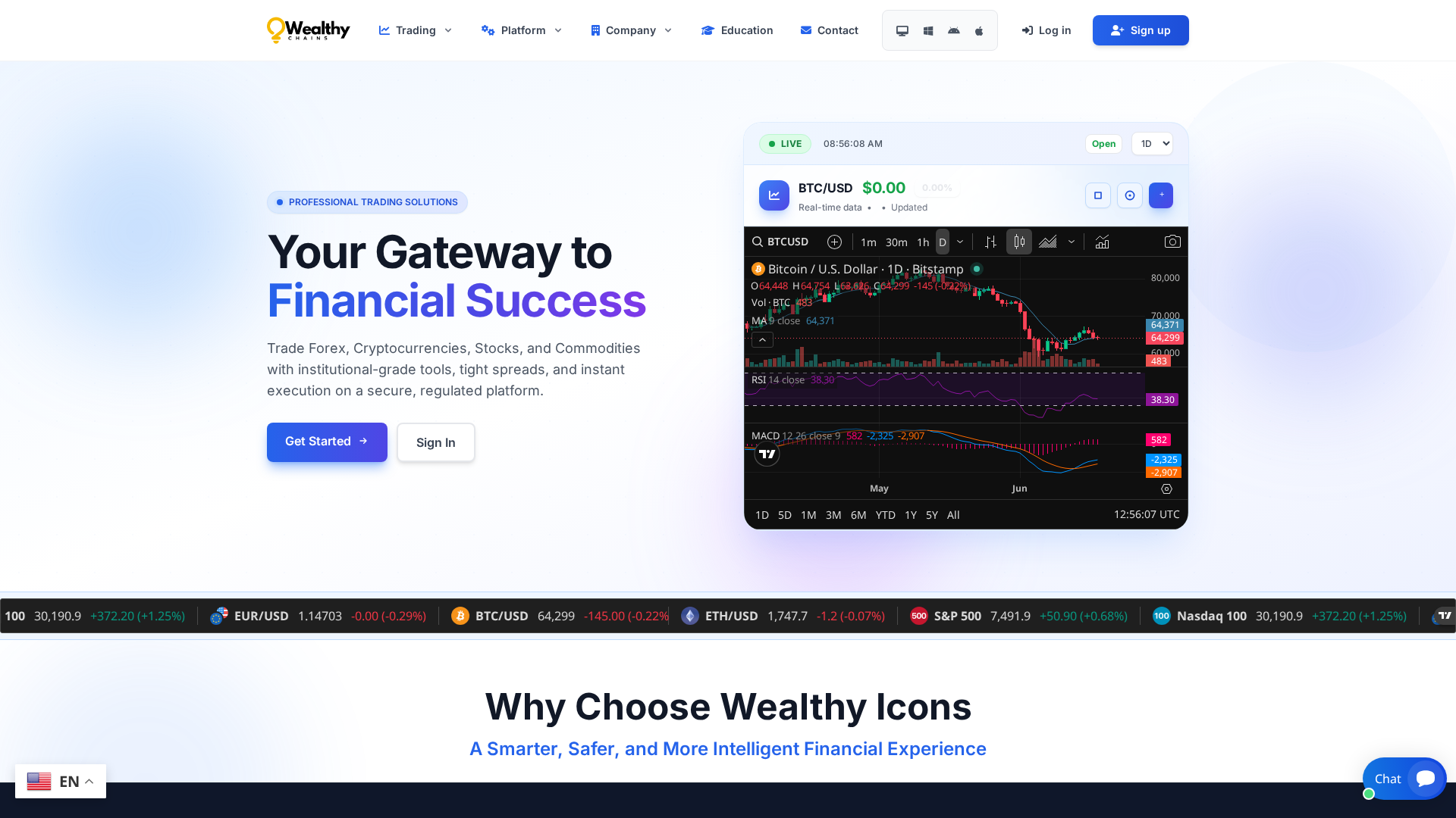Screenshot of wealthyicons.org
