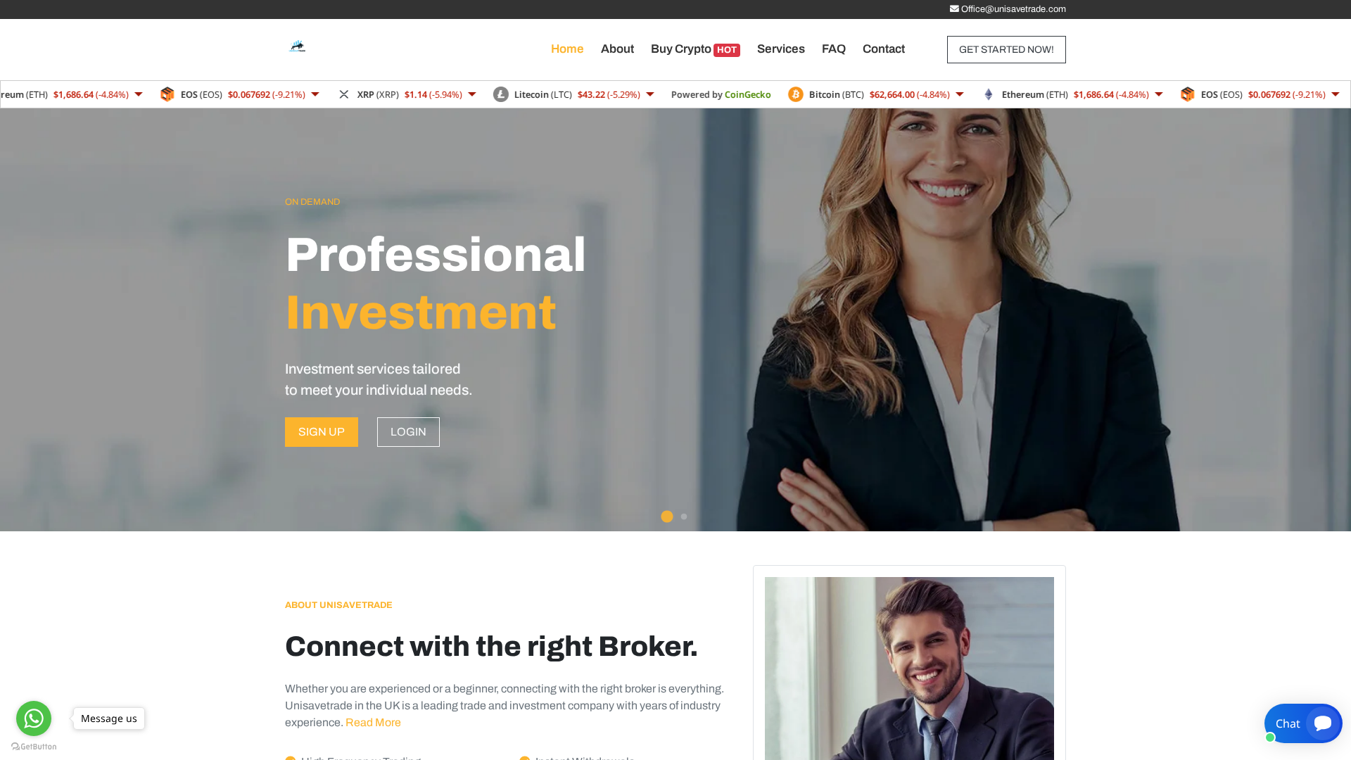 Screenshot of unisavetrade.com