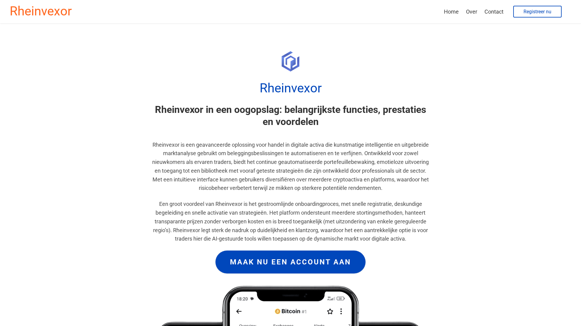 Screenshot of rheinvexor-be.com