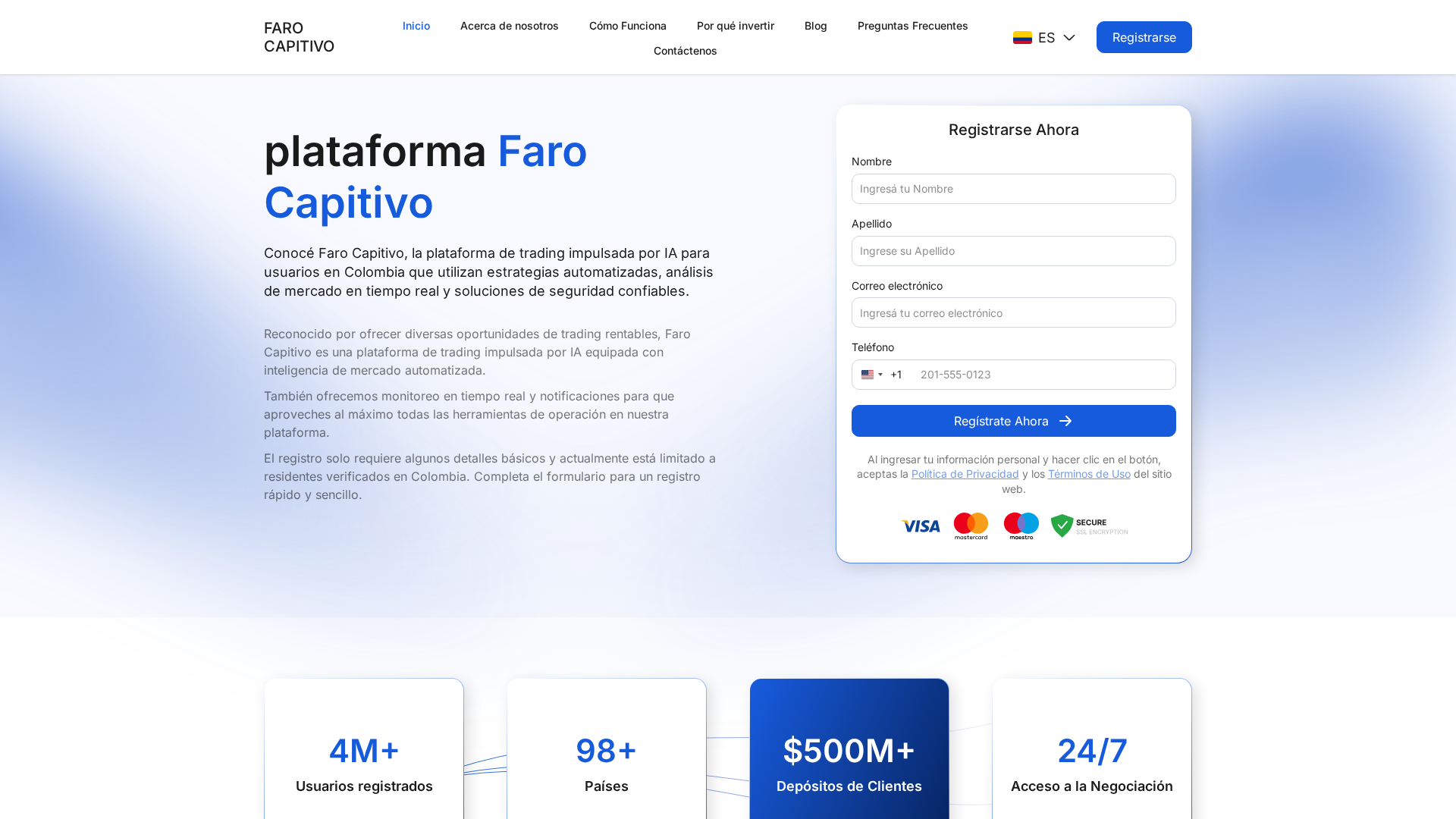 Screenshot of farocapitivo.com