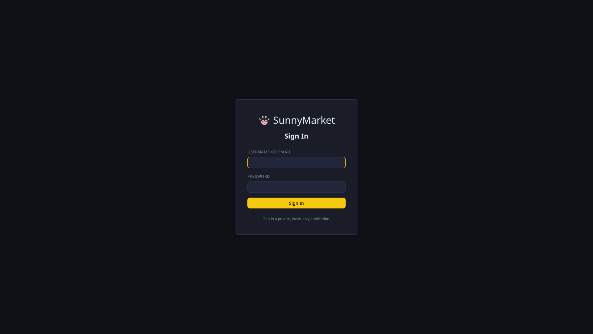 Screenshot of sunnymarket.cloud