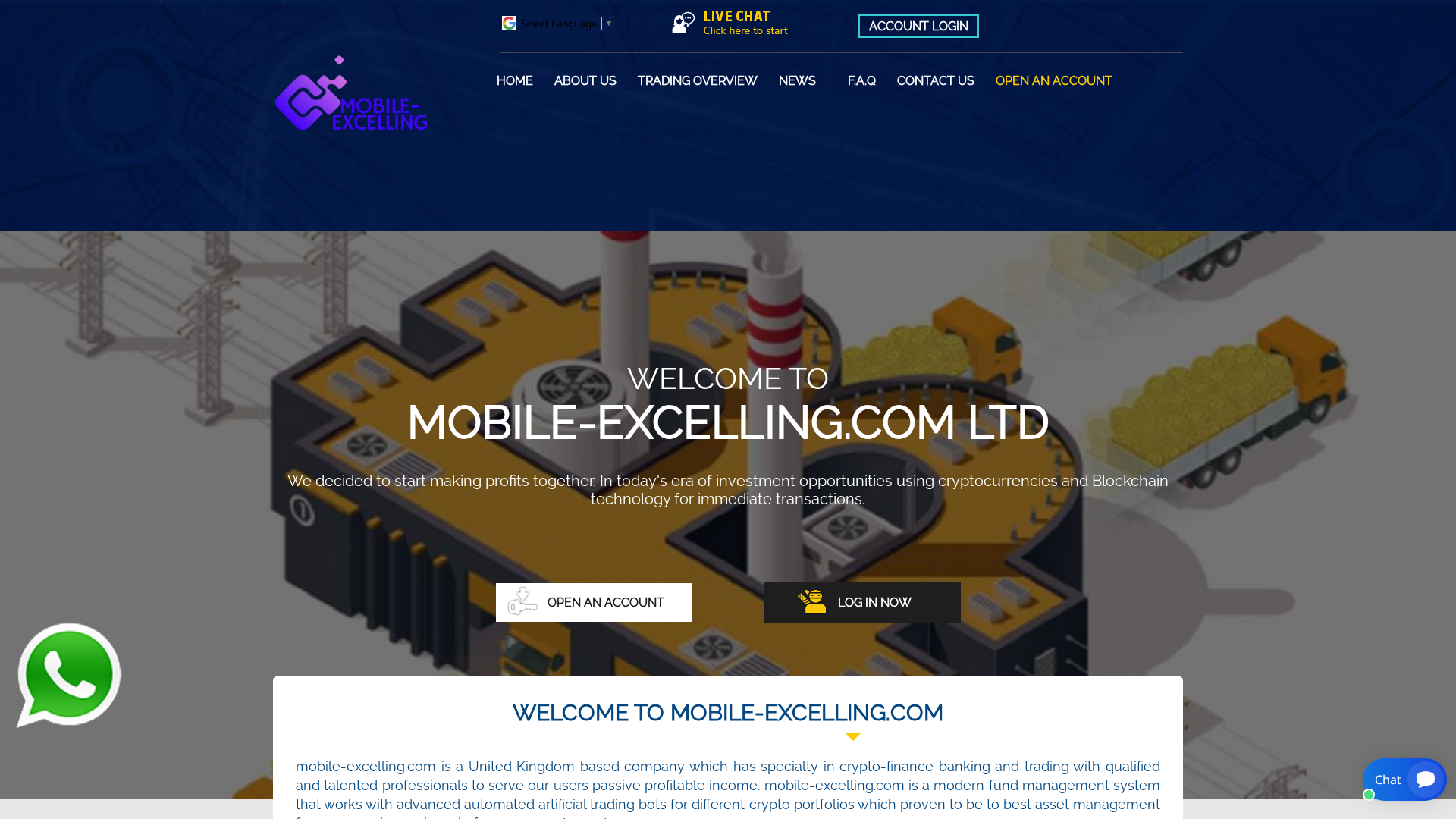 Screenshot of mobile-excelling.com