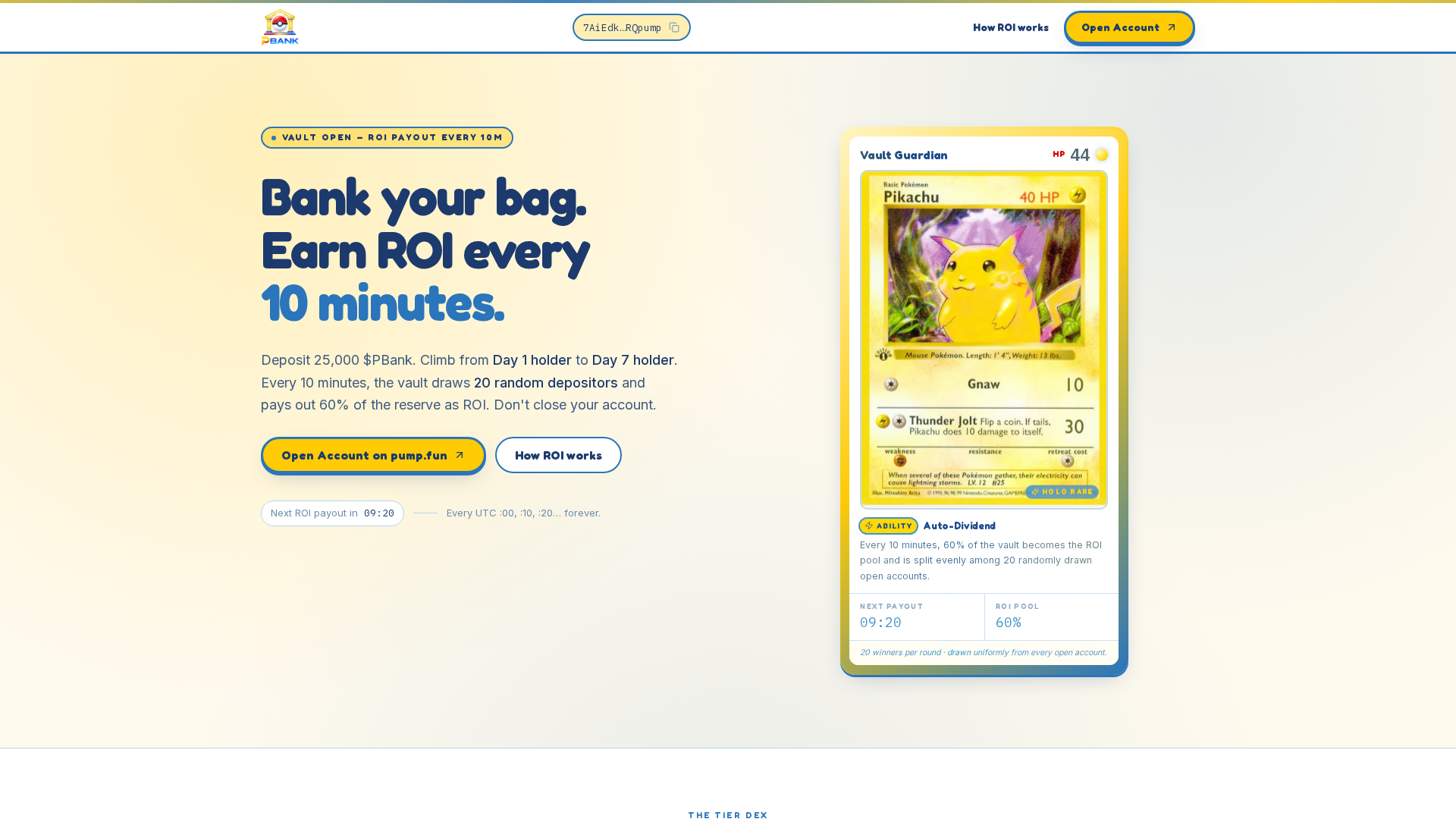 Screenshot of pbank.fun