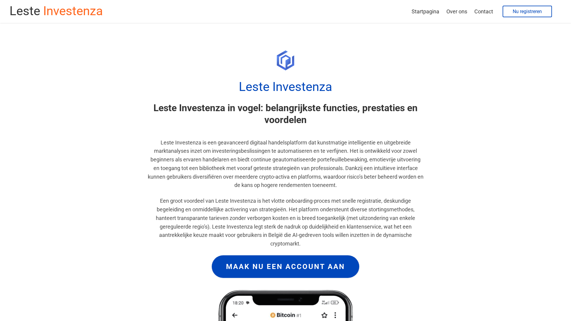 Screenshot of lesteinvestenzaai.com