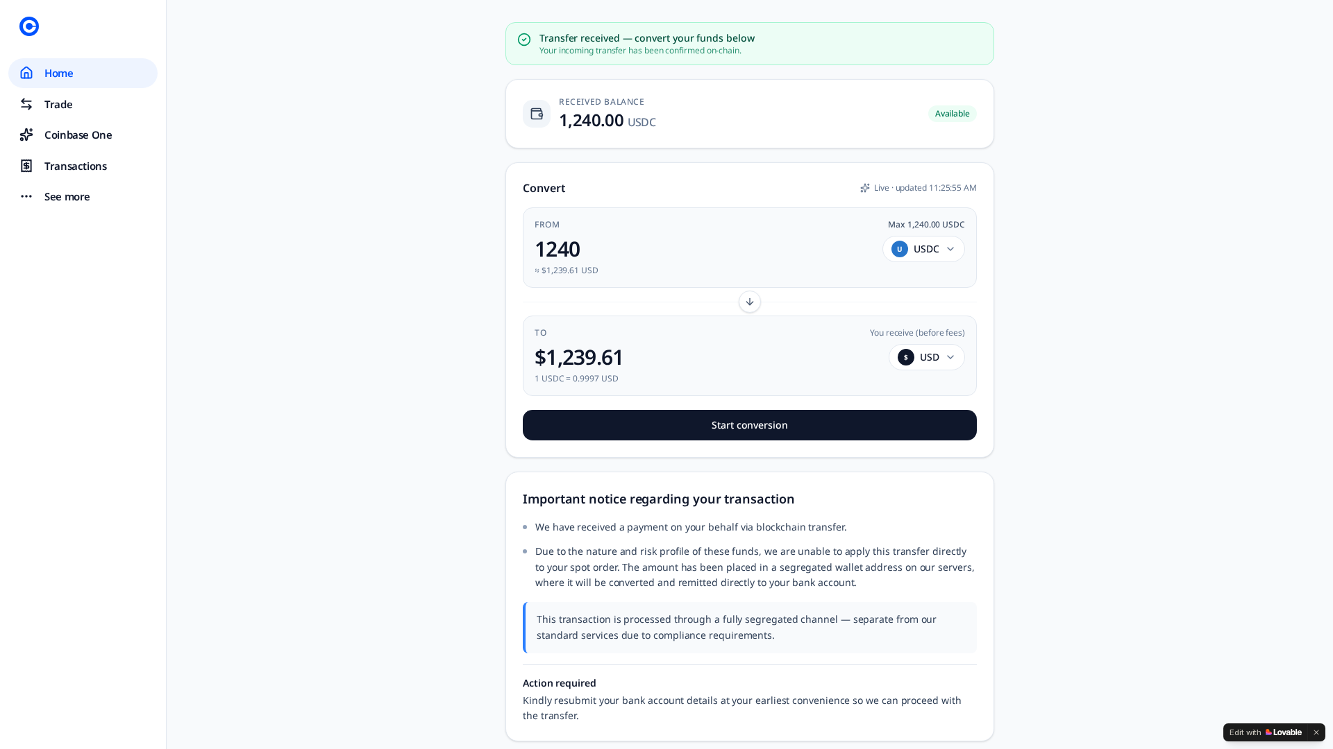 Screenshot of coinbase.am.in