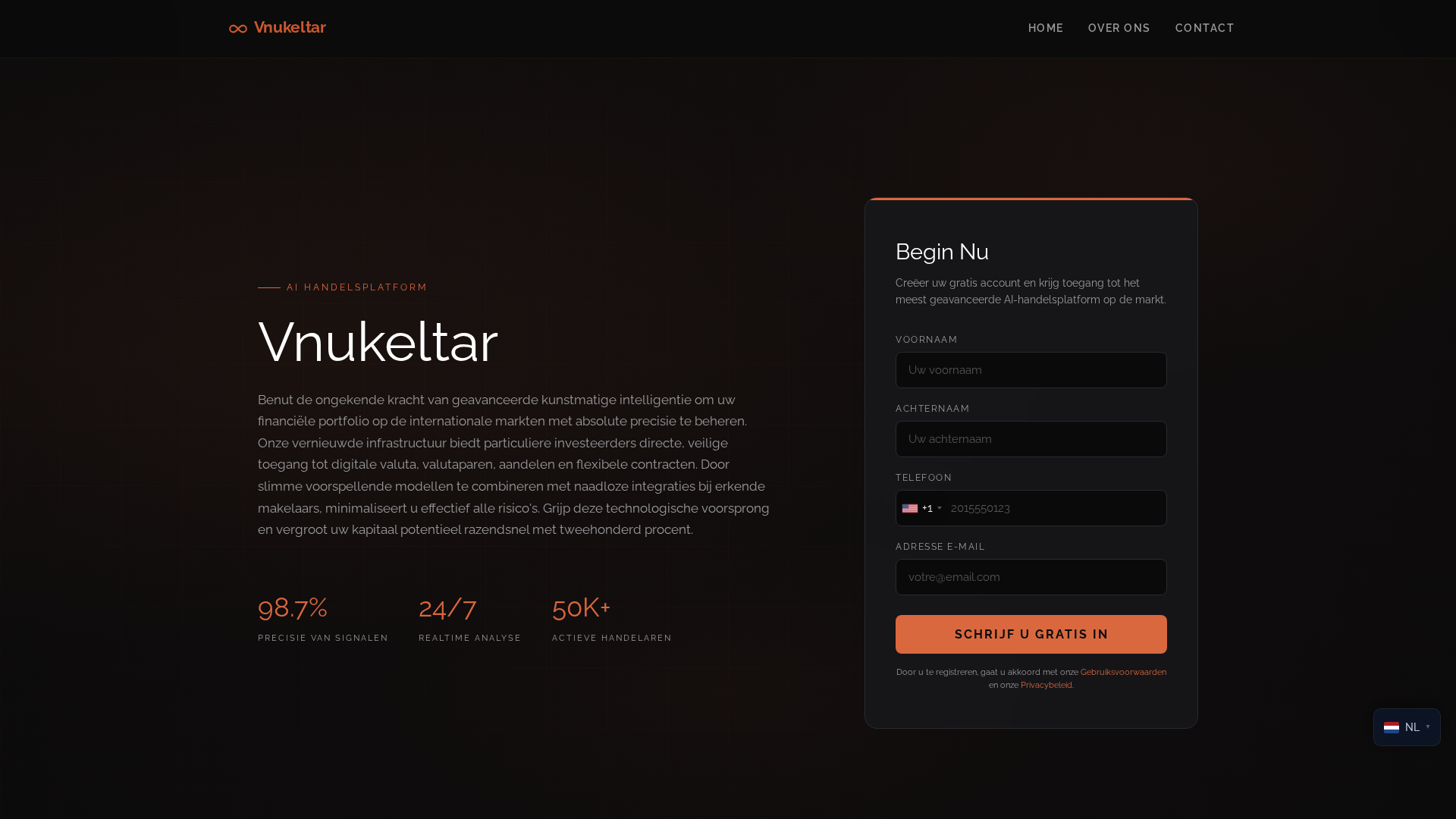 Screenshot of vnukeltartrading.com