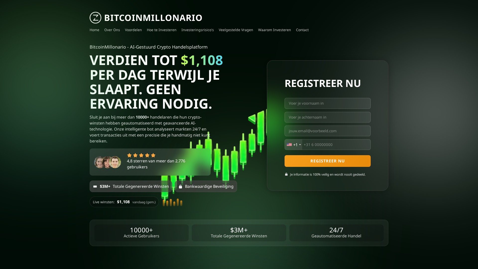 Screenshot of bitcoinmillonariotrade.com
