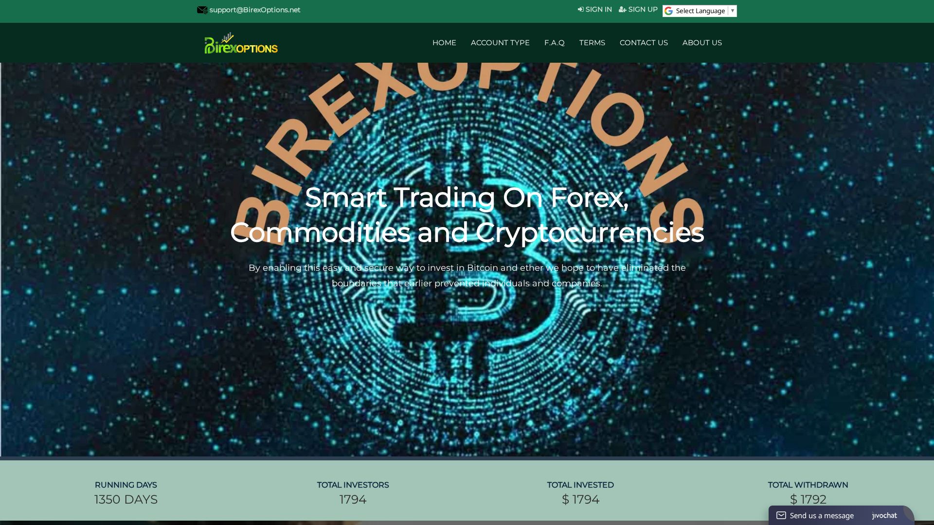 Screenshot of birexoptions.org