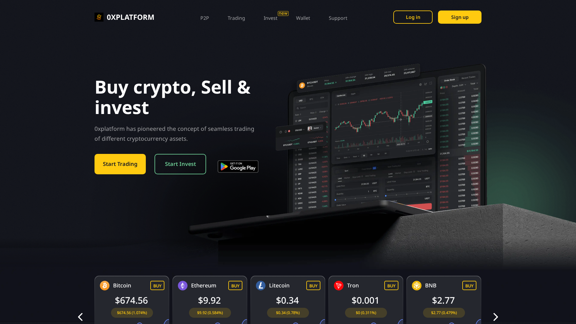 Screenshot of 0xplatform.com