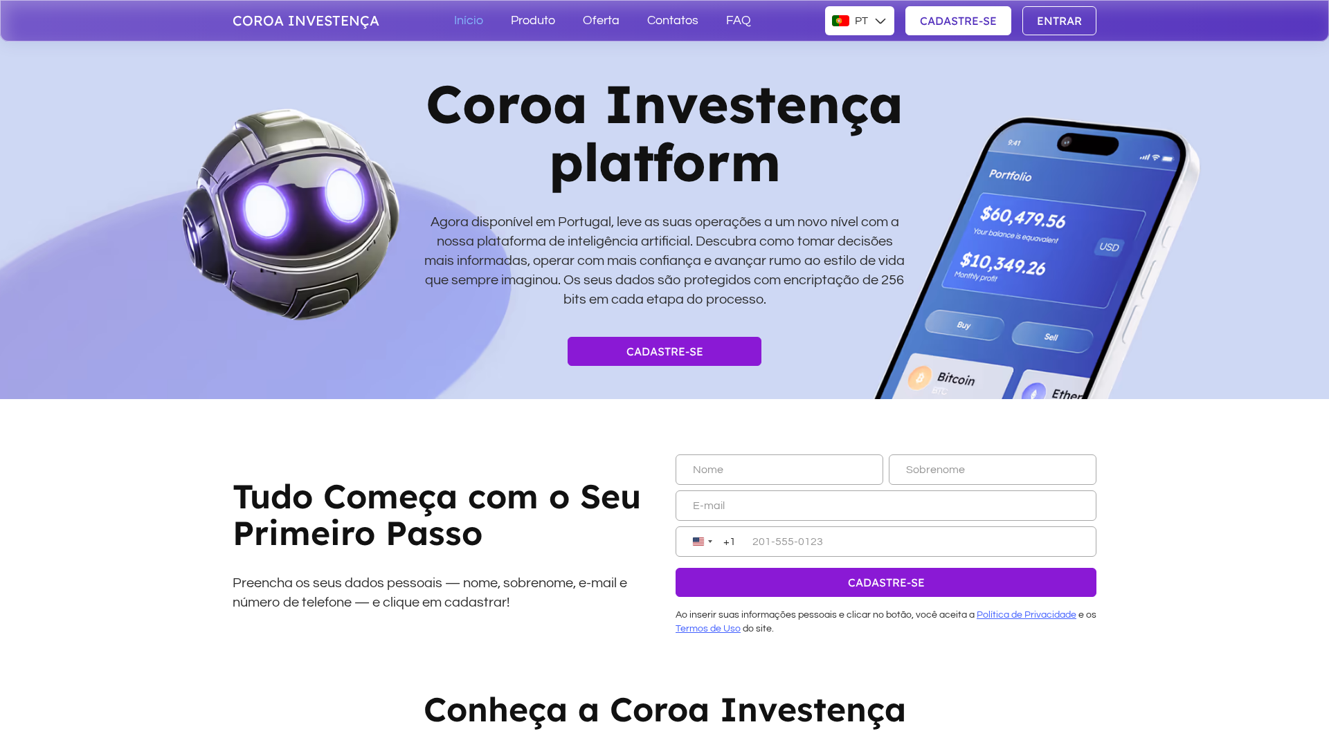 Screenshot of coroainvestenca.com