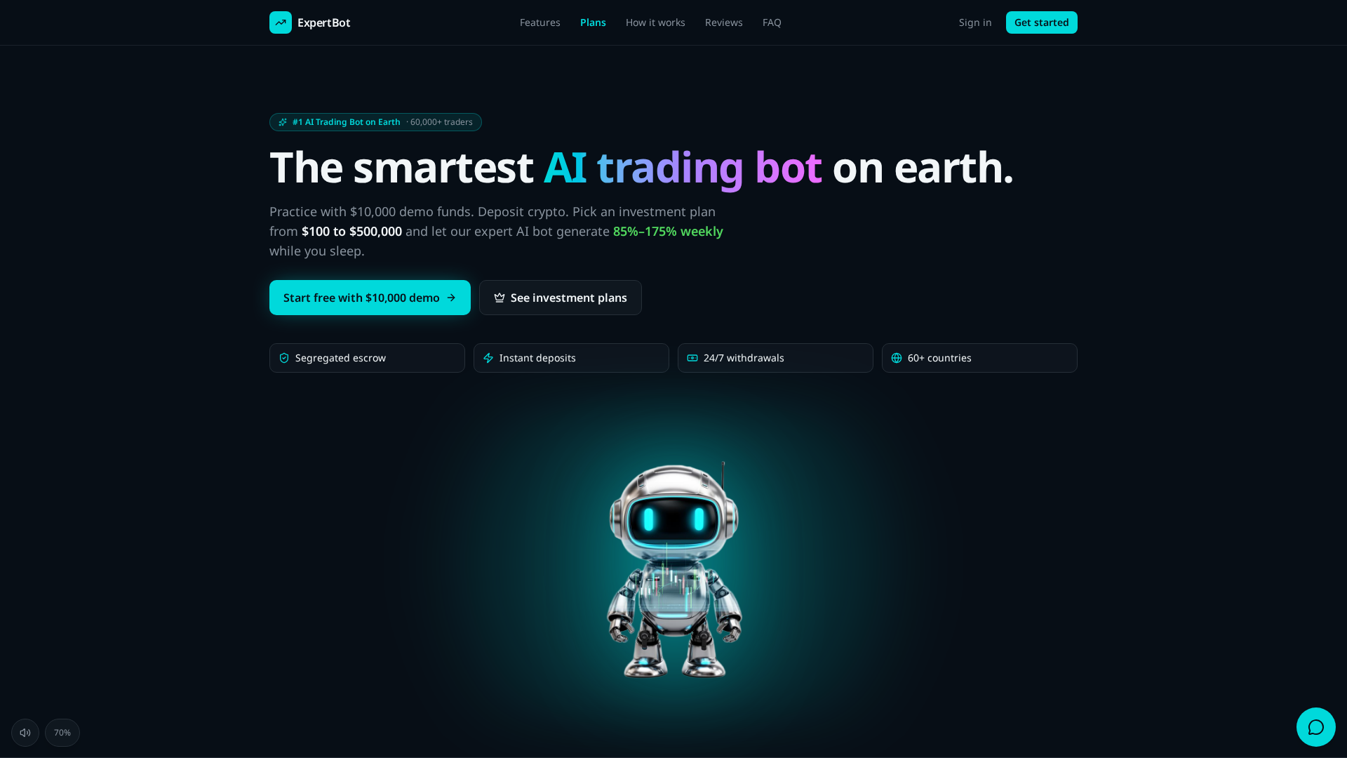 Screenshot of expertoptionbot.live