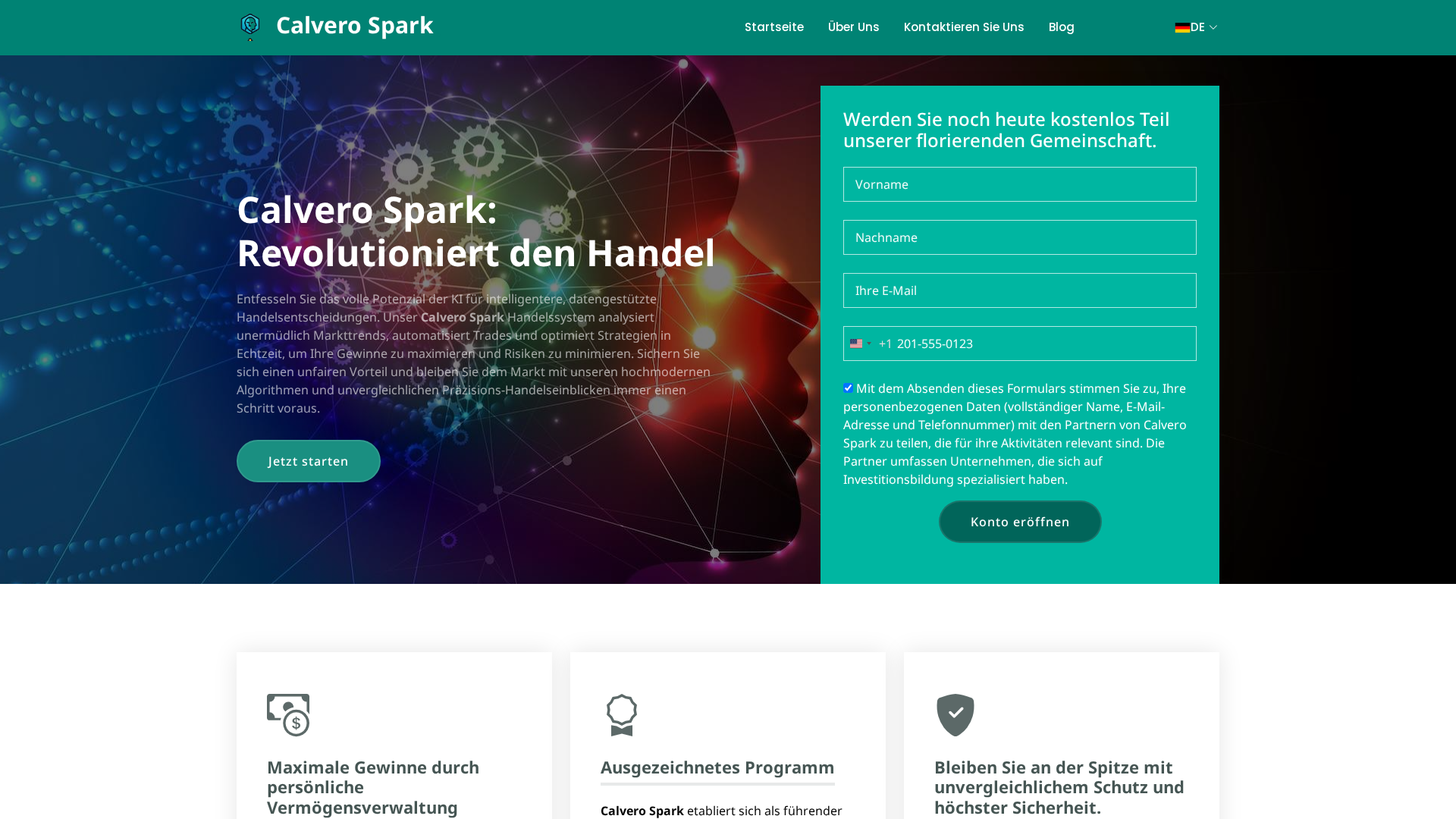 Screenshot of calverospark-ai.org