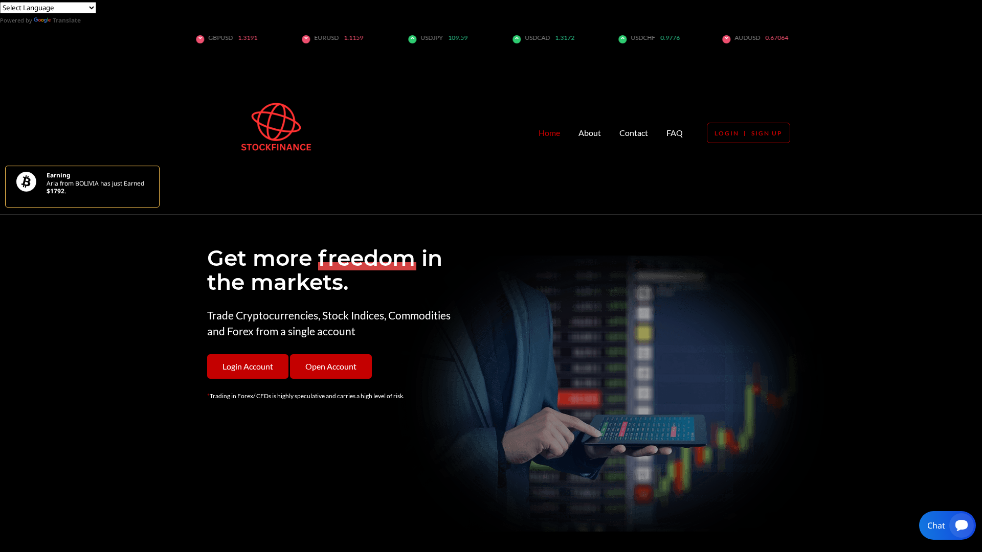 Screenshot of stockfinance.click