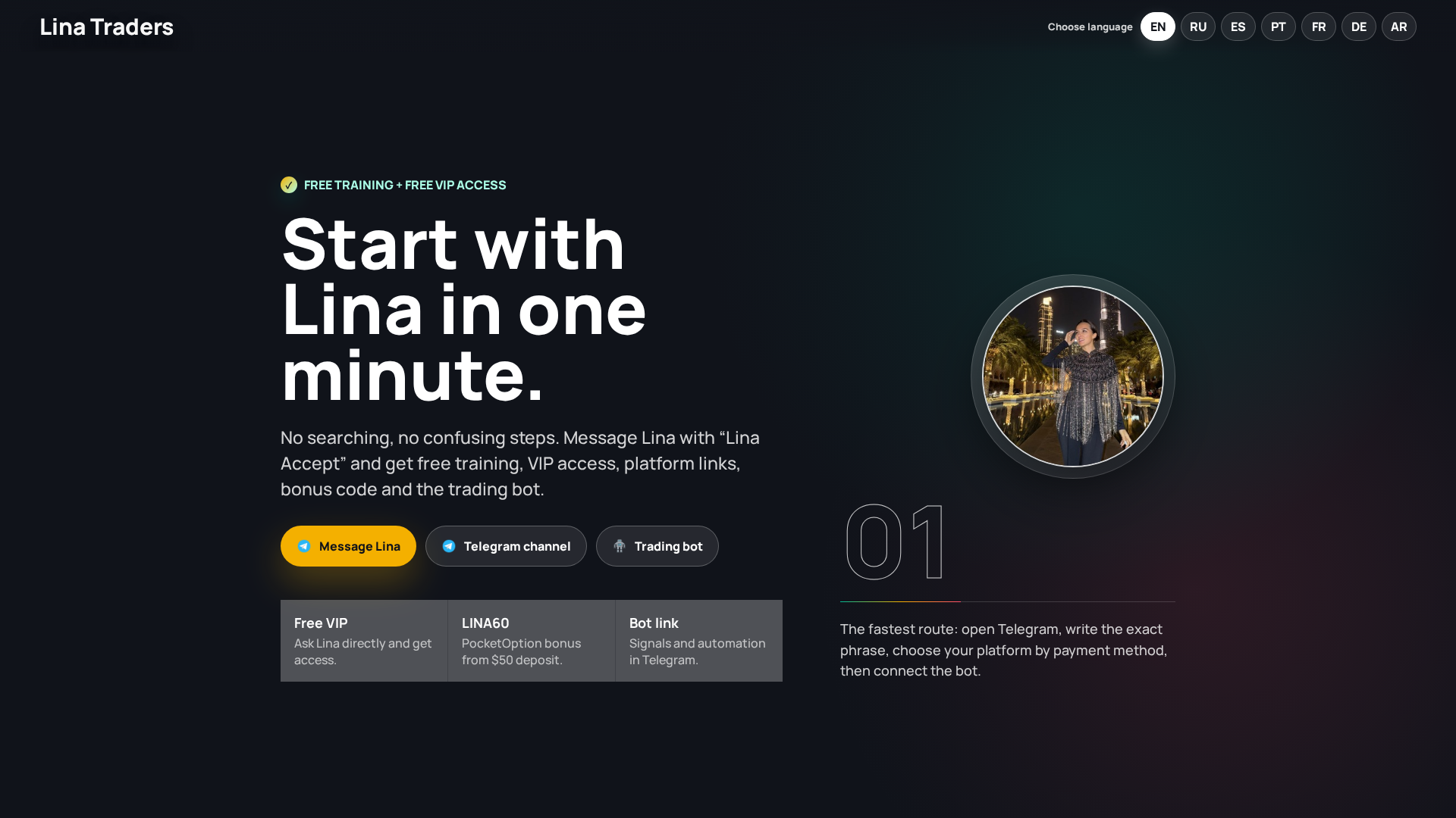 Screenshot of linachkatraders.com
