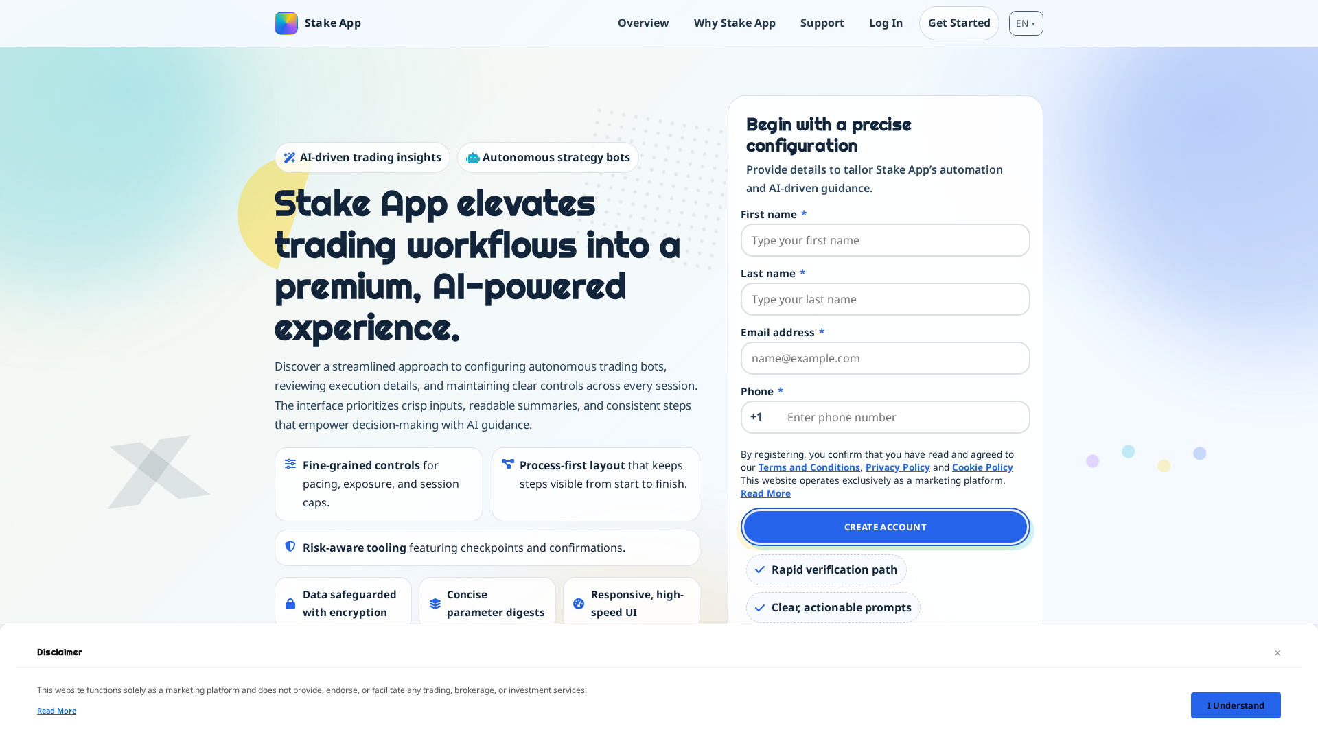 Screenshot of stakeapppro.com