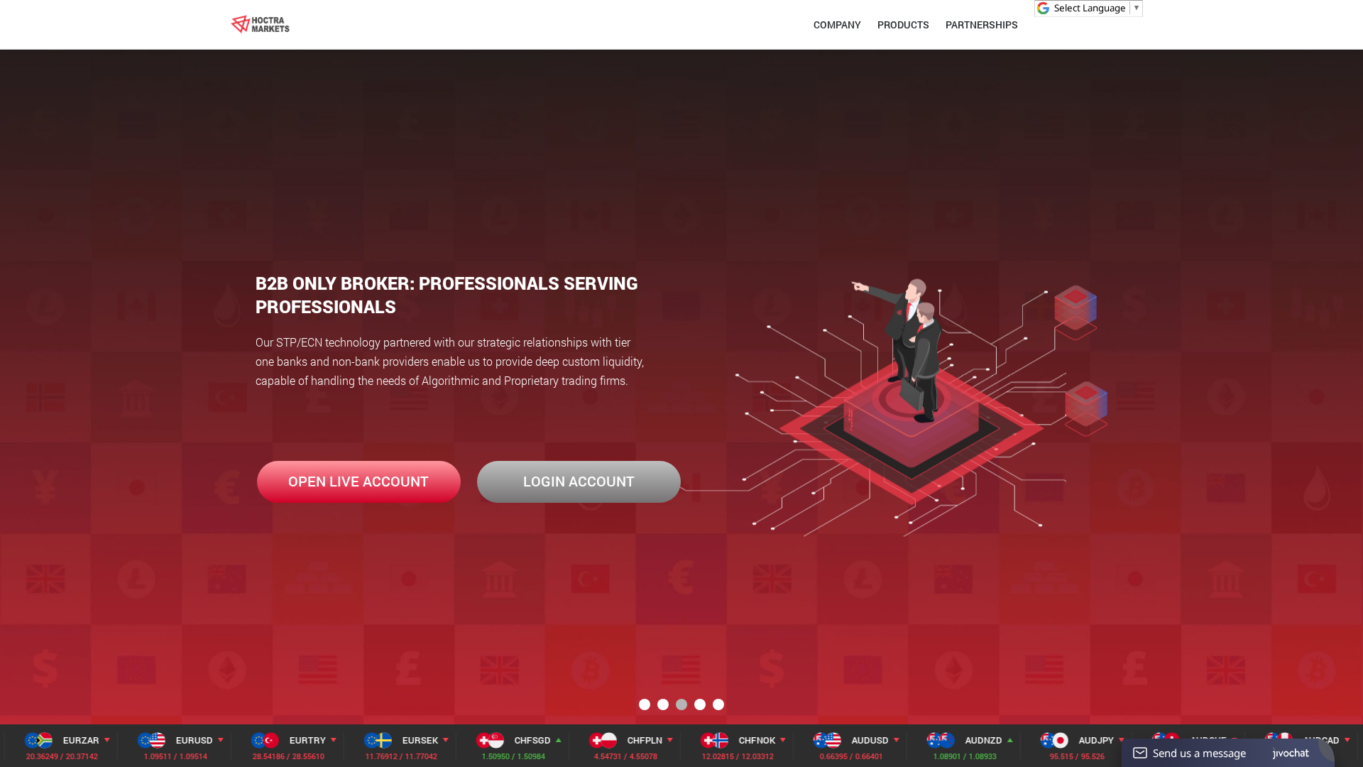 Screenshot of hoctramarkets.com