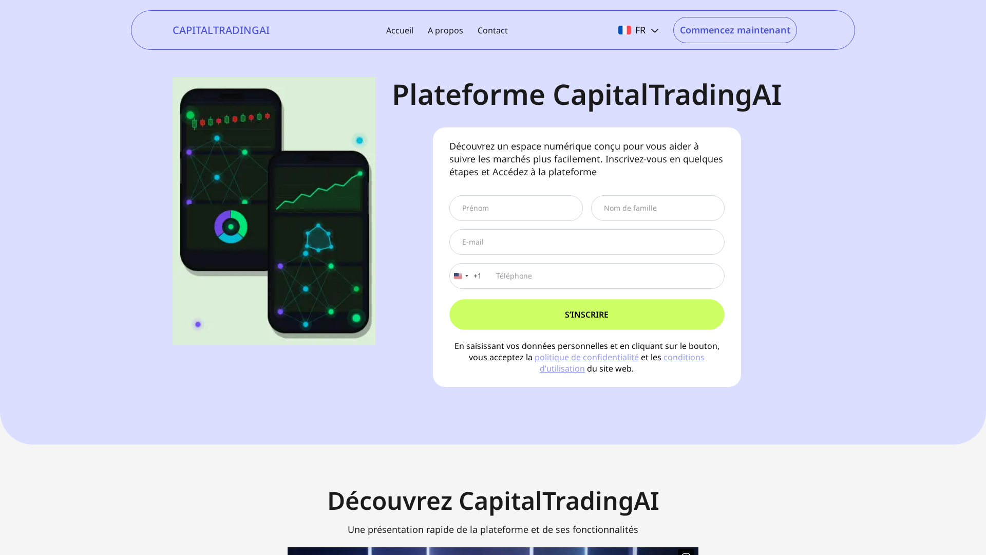 Screenshot of capitaltradingai-fr.live