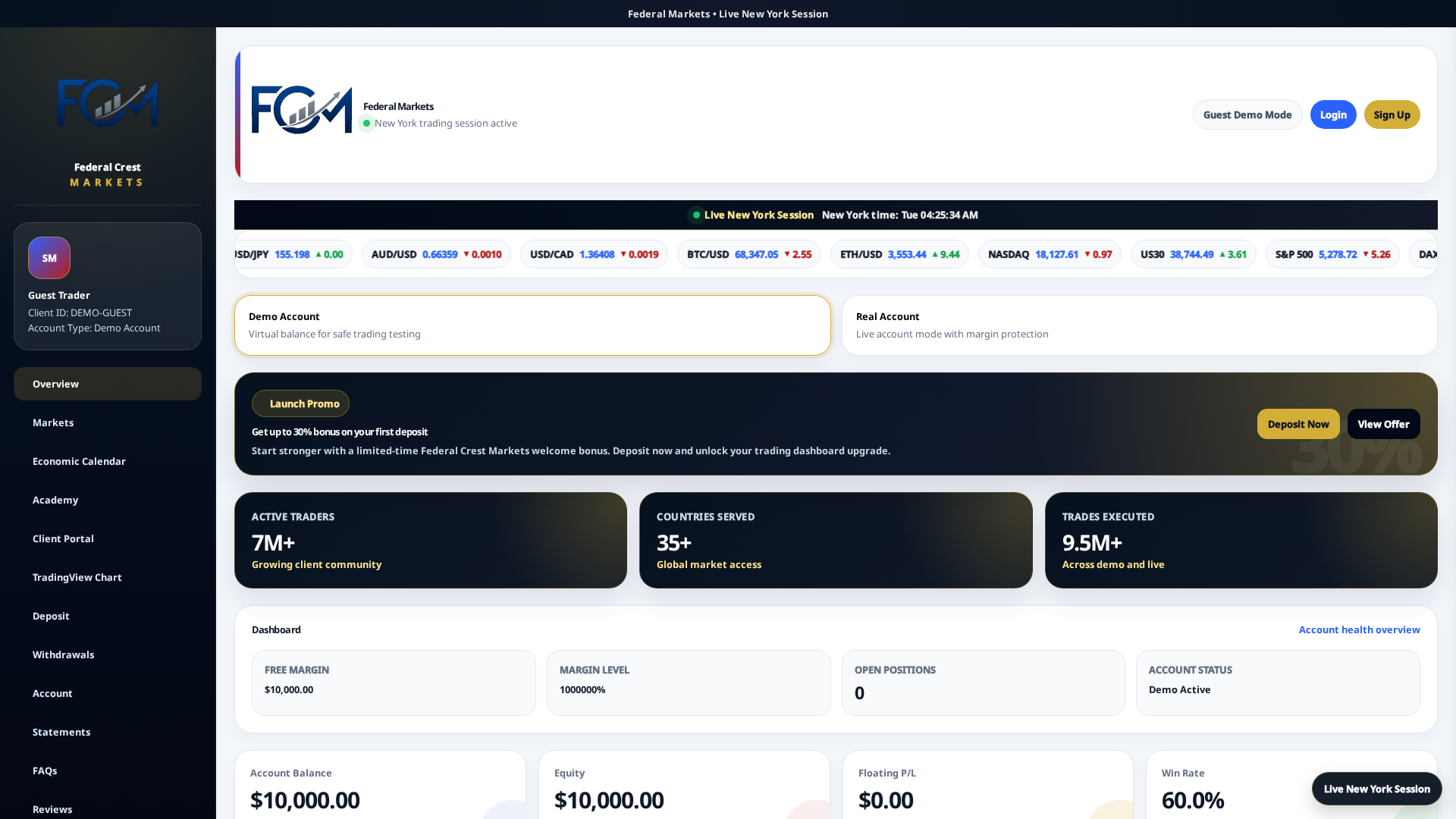 Screenshot of federal-markets.info