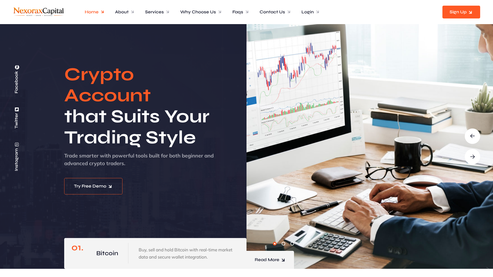 Screenshot of nexoraxcapital.com