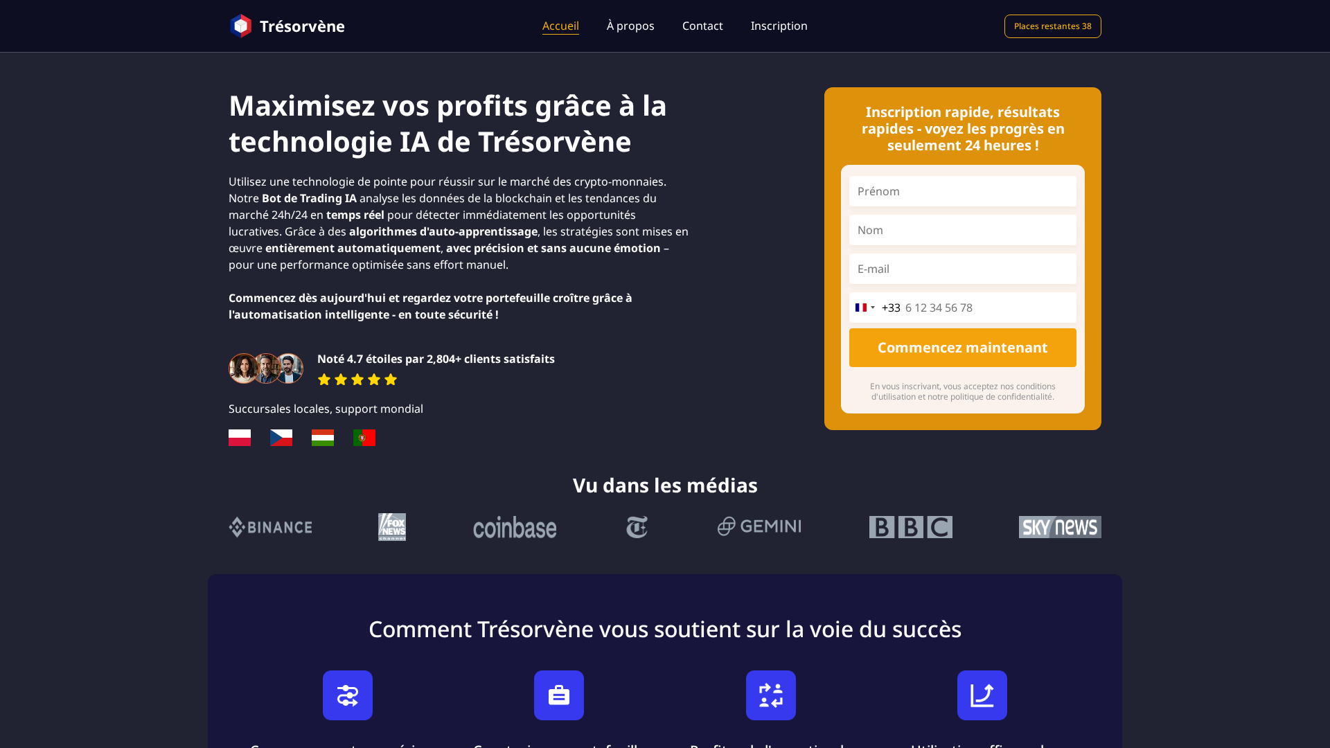 Screenshot of tresorvene-ai.com