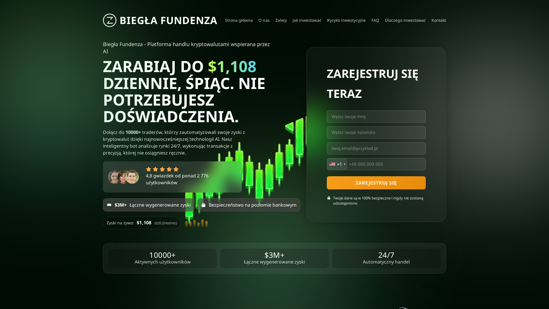 Screenshot of bieglafundenzatrade.com