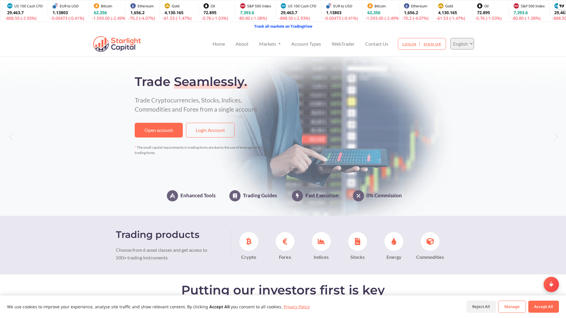 Screenshot of starlightcapitalfx.io