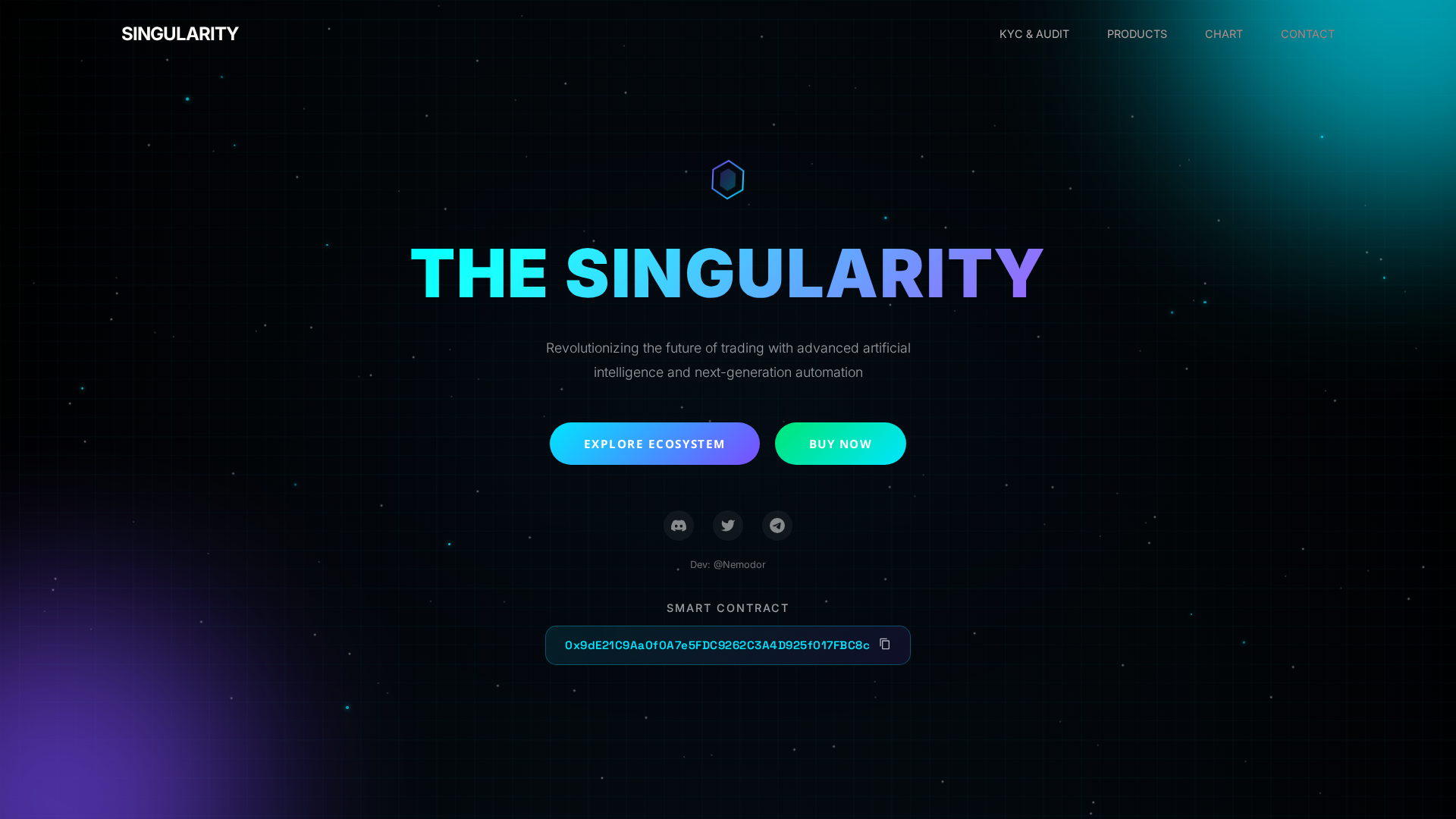 Screenshot of singularity-eth.com