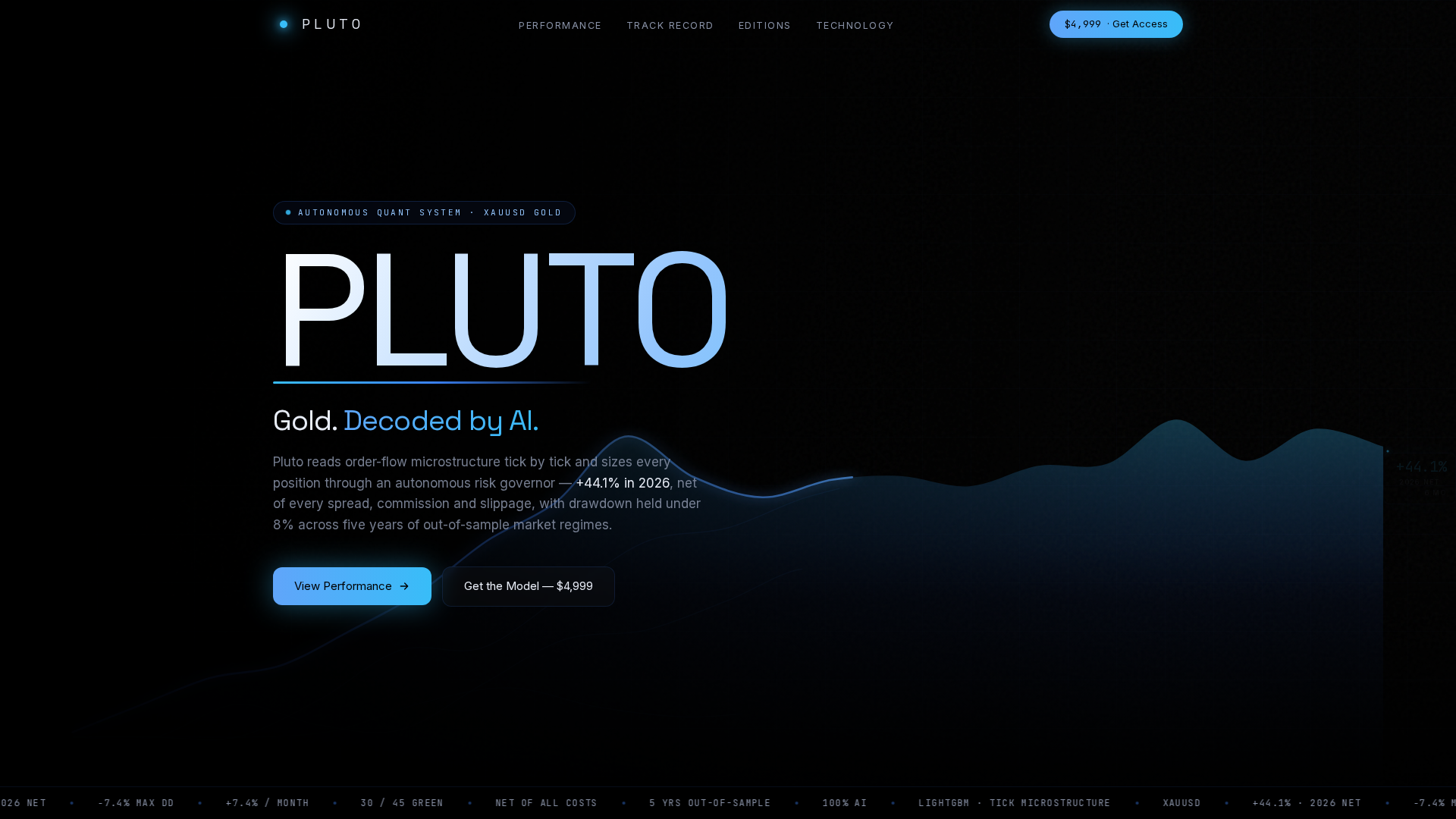 Screenshot of quantpluto.com