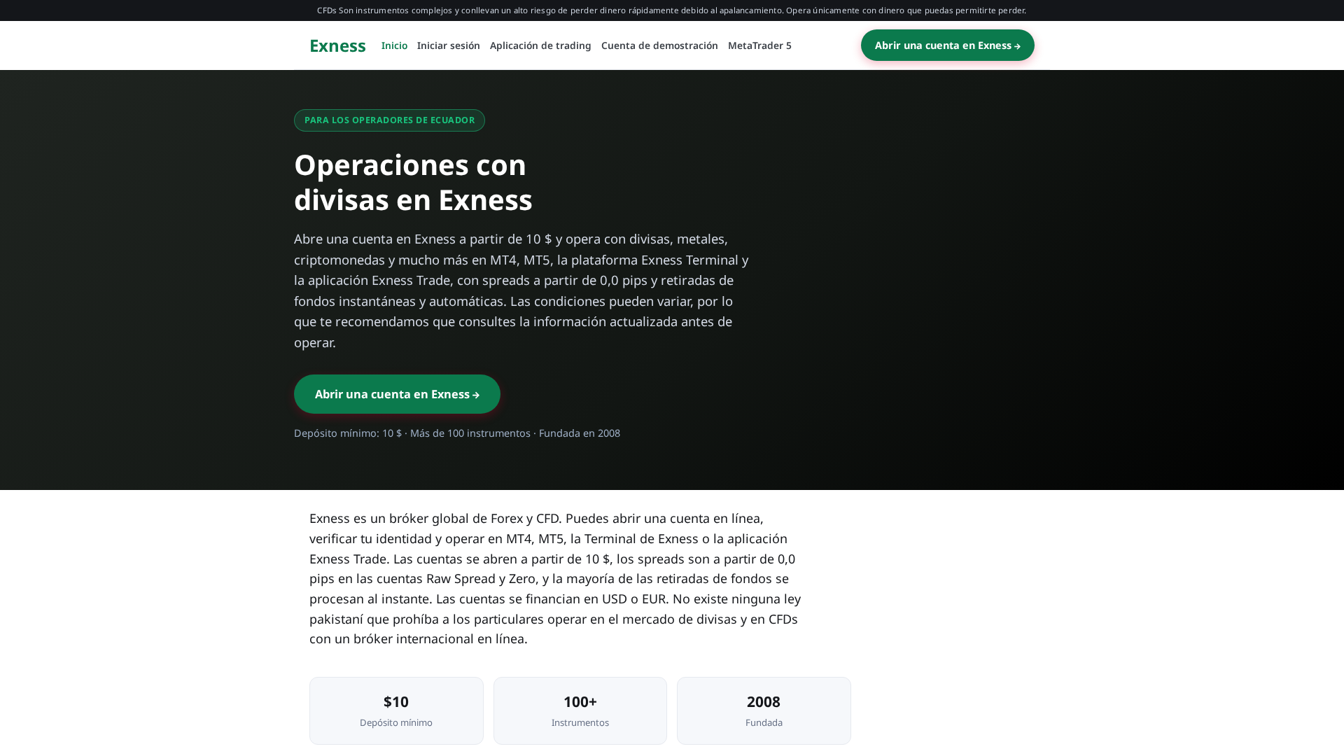 Screenshot of exsecuador.com