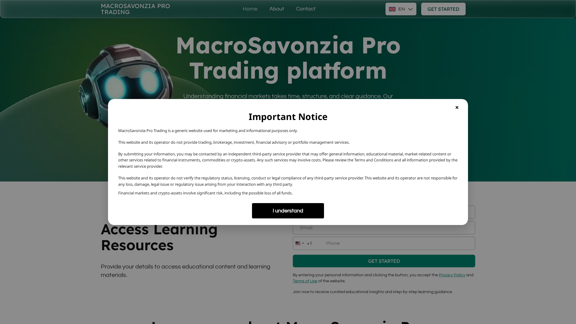 Screenshot of macrosavonziaprotrading.live