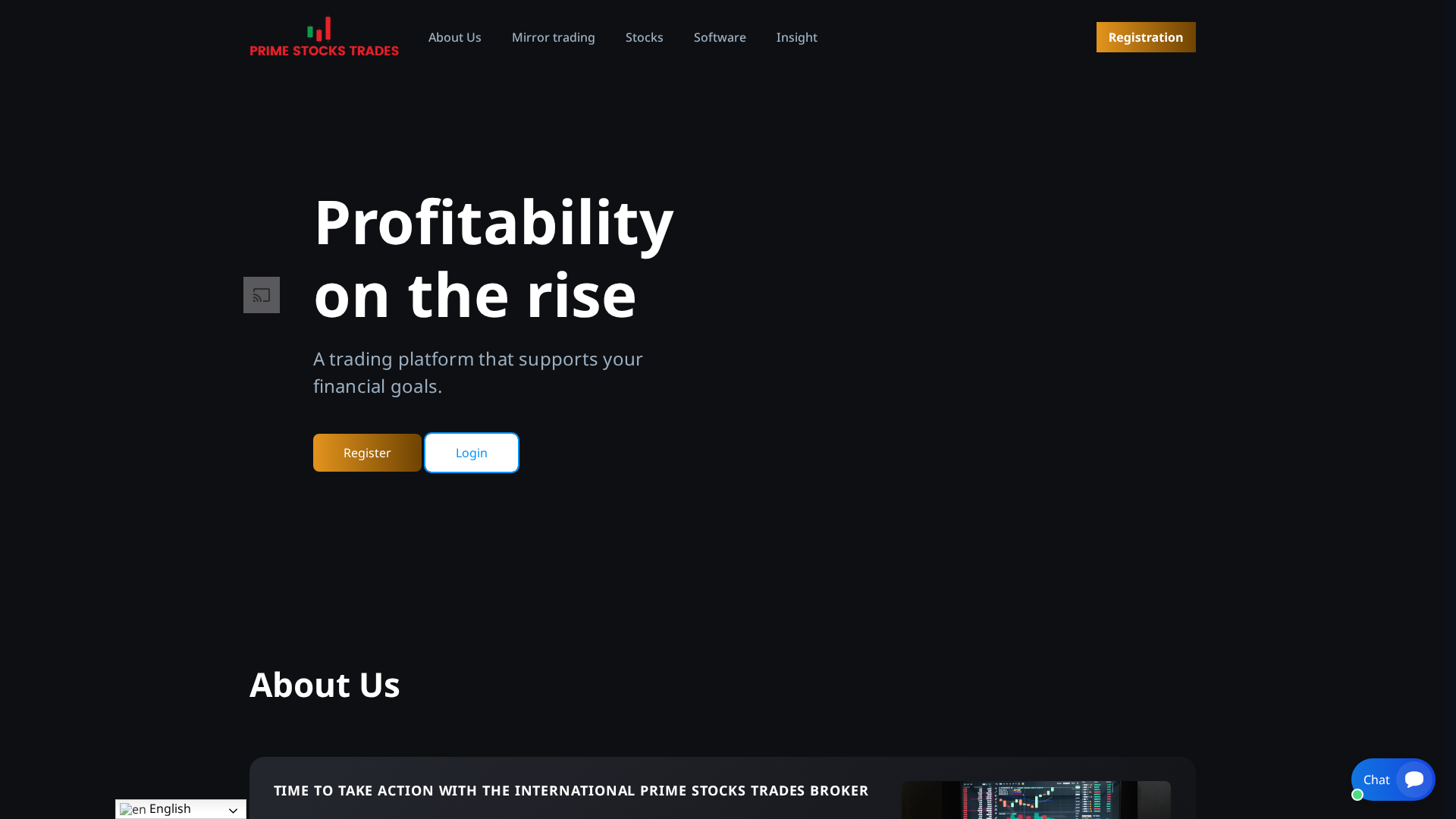 Screenshot of primestockstrades.com