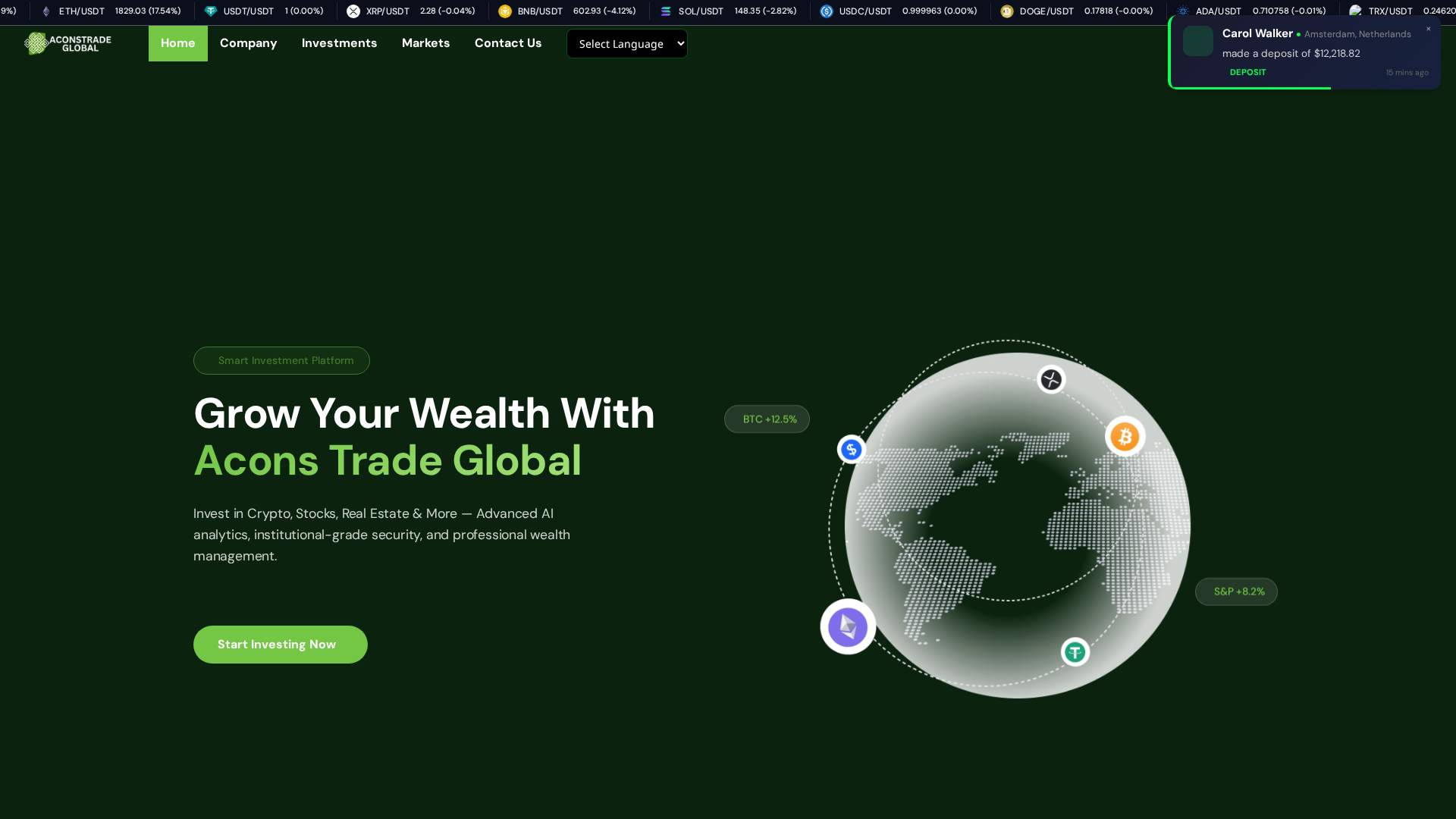 Screenshot of aconstradeglobal.com