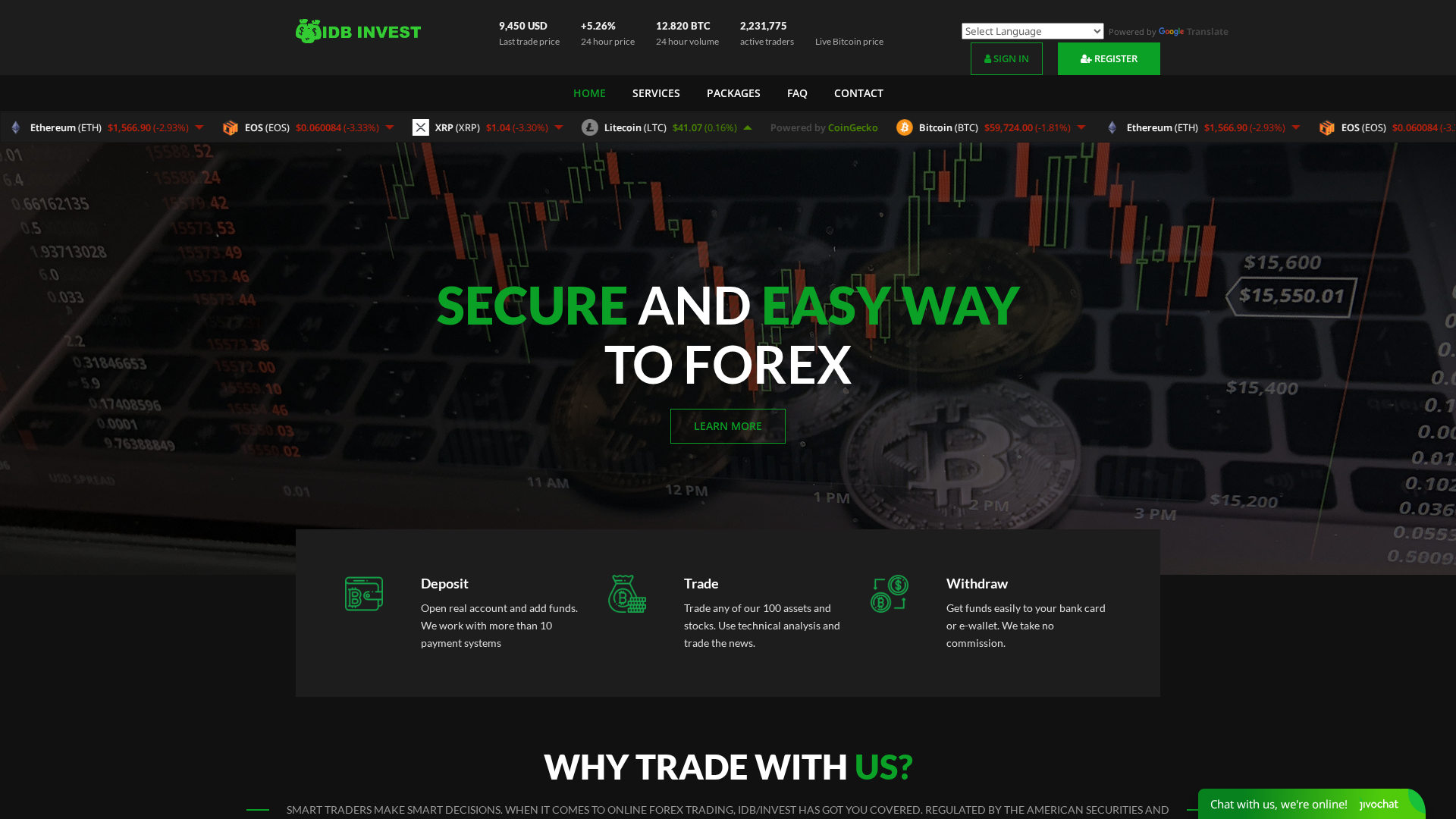 Screenshot of idbinvestmentpro.com
