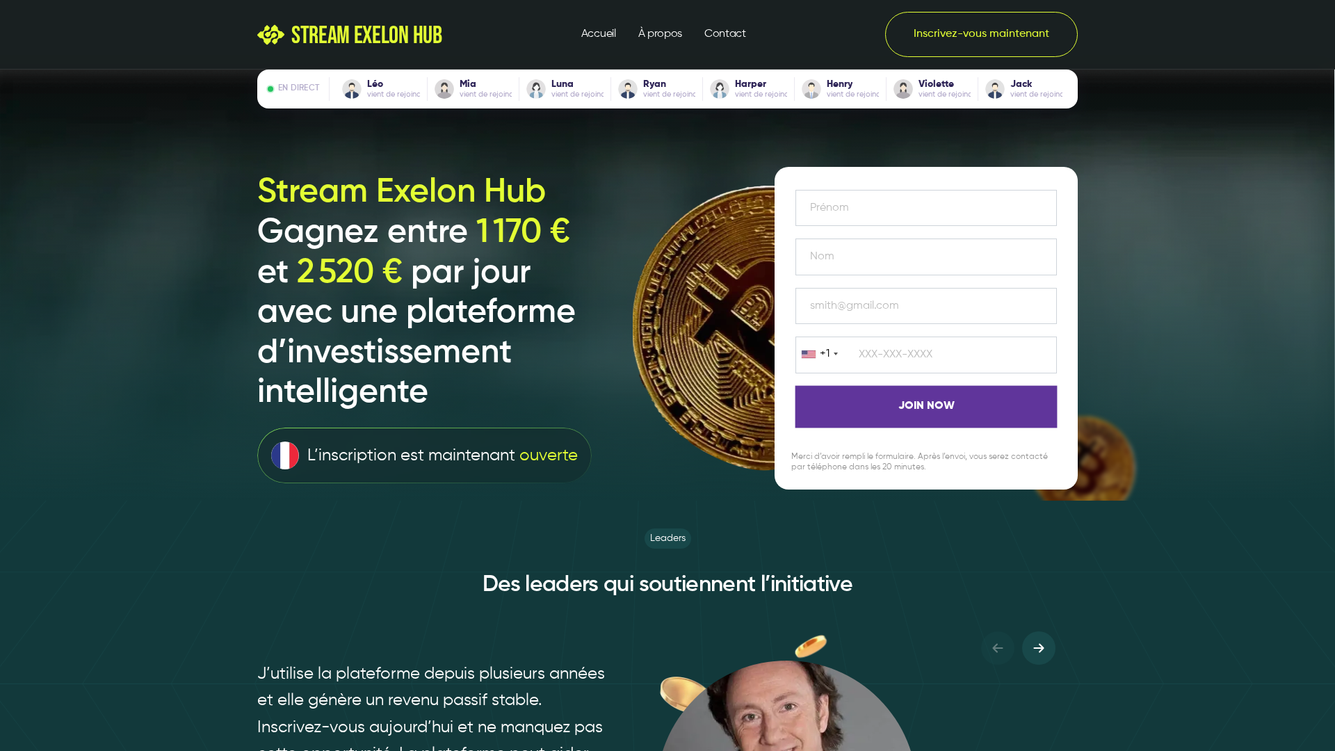 Screenshot of streamexelonhubbot.com
