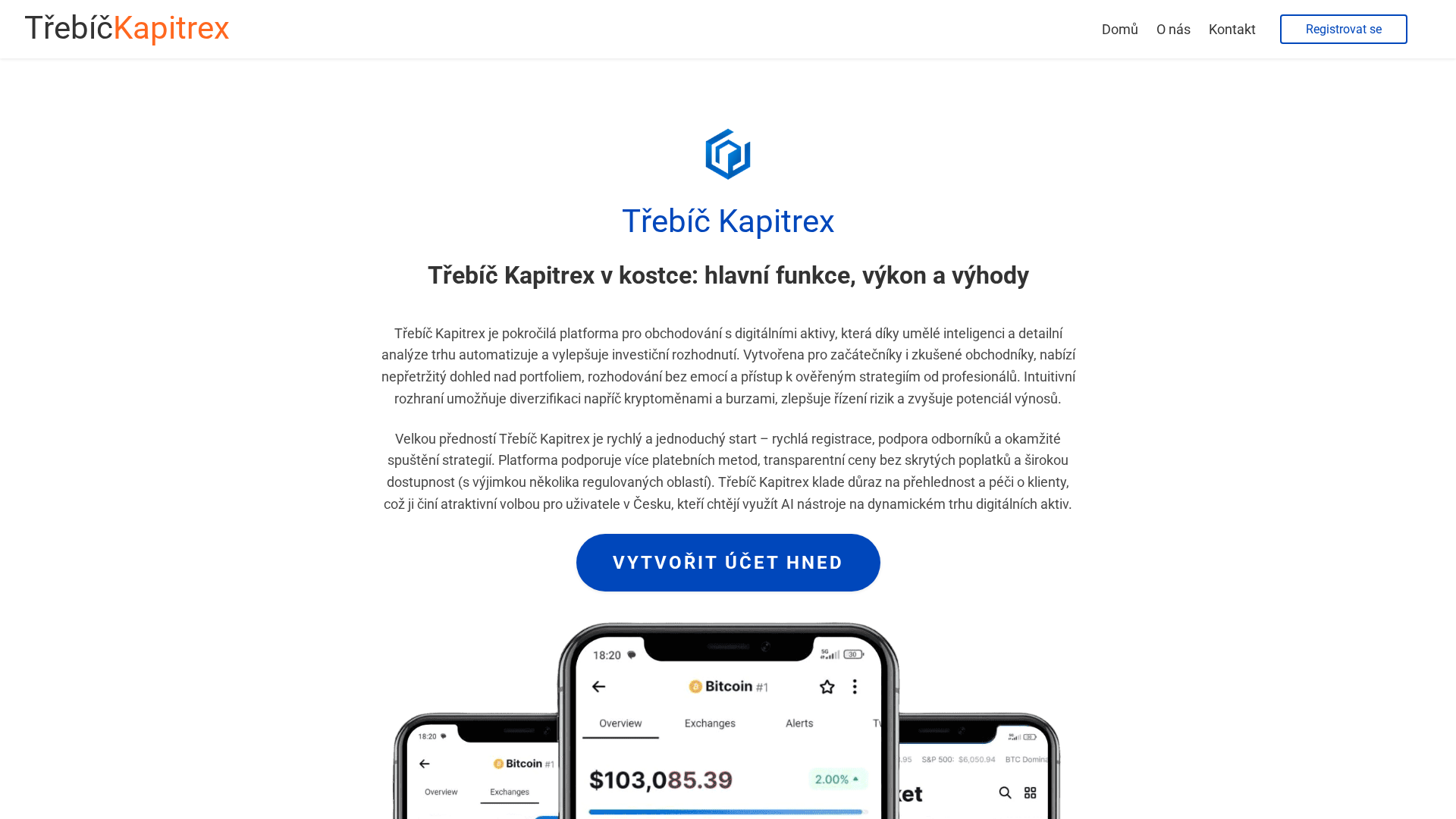 Screenshot of trebickapitrexai.com