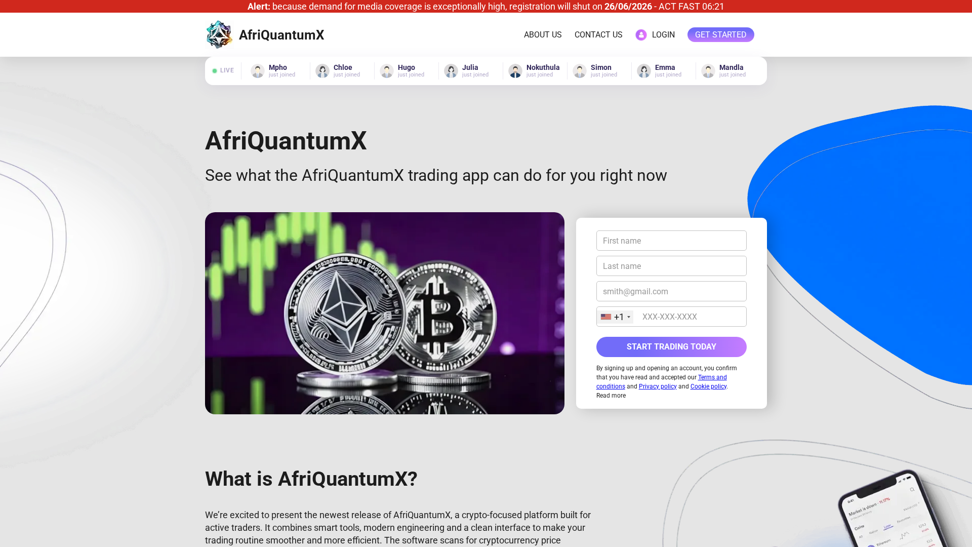 Screenshot of afriquantumx-ai.com