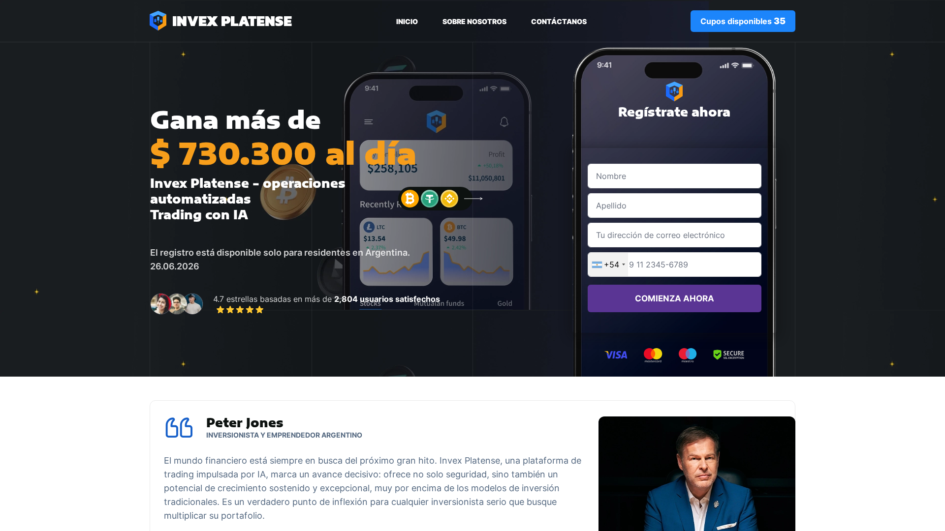 Screenshot of invex-platense.org