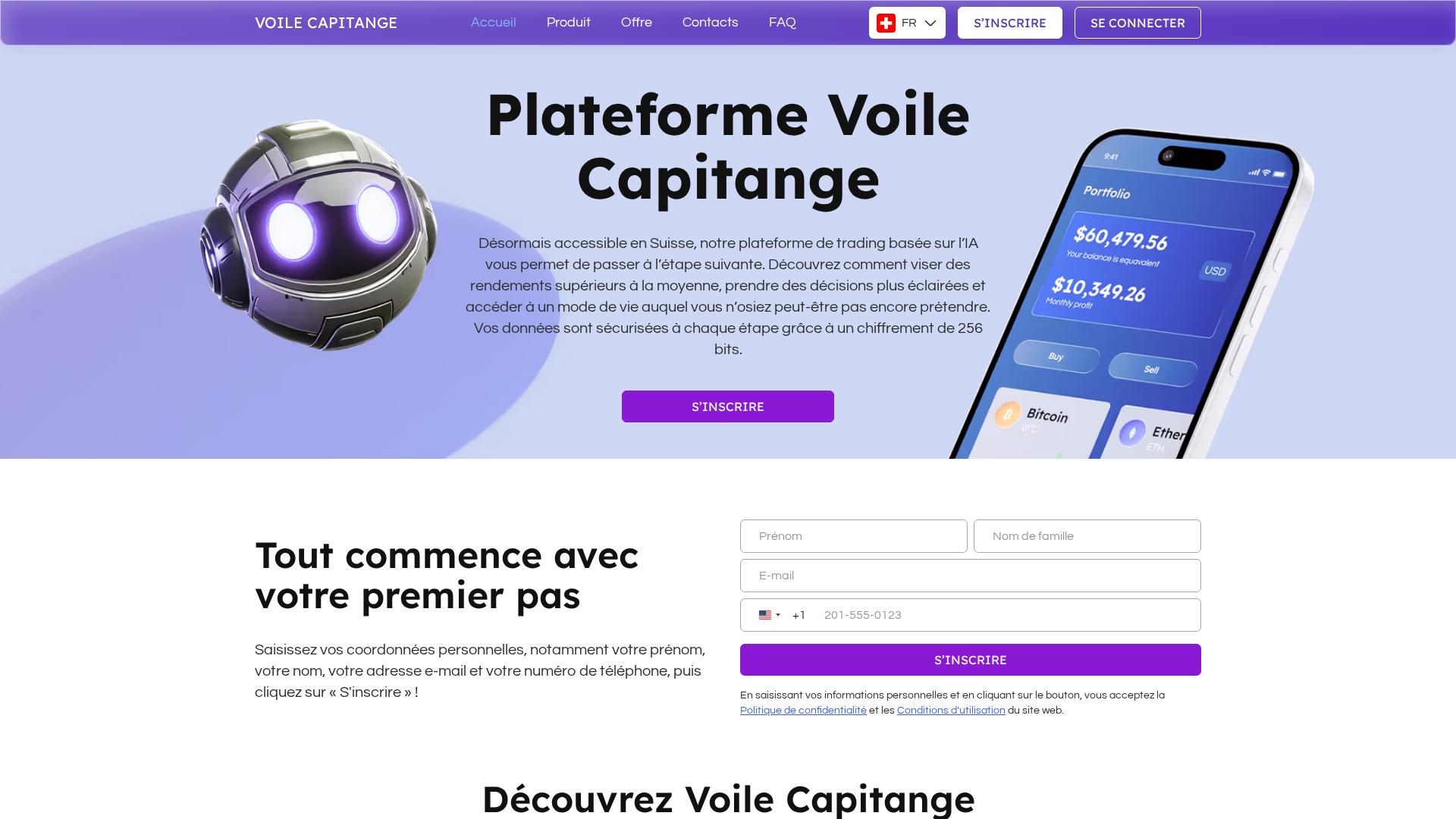 Screenshot of voilecapitange.com