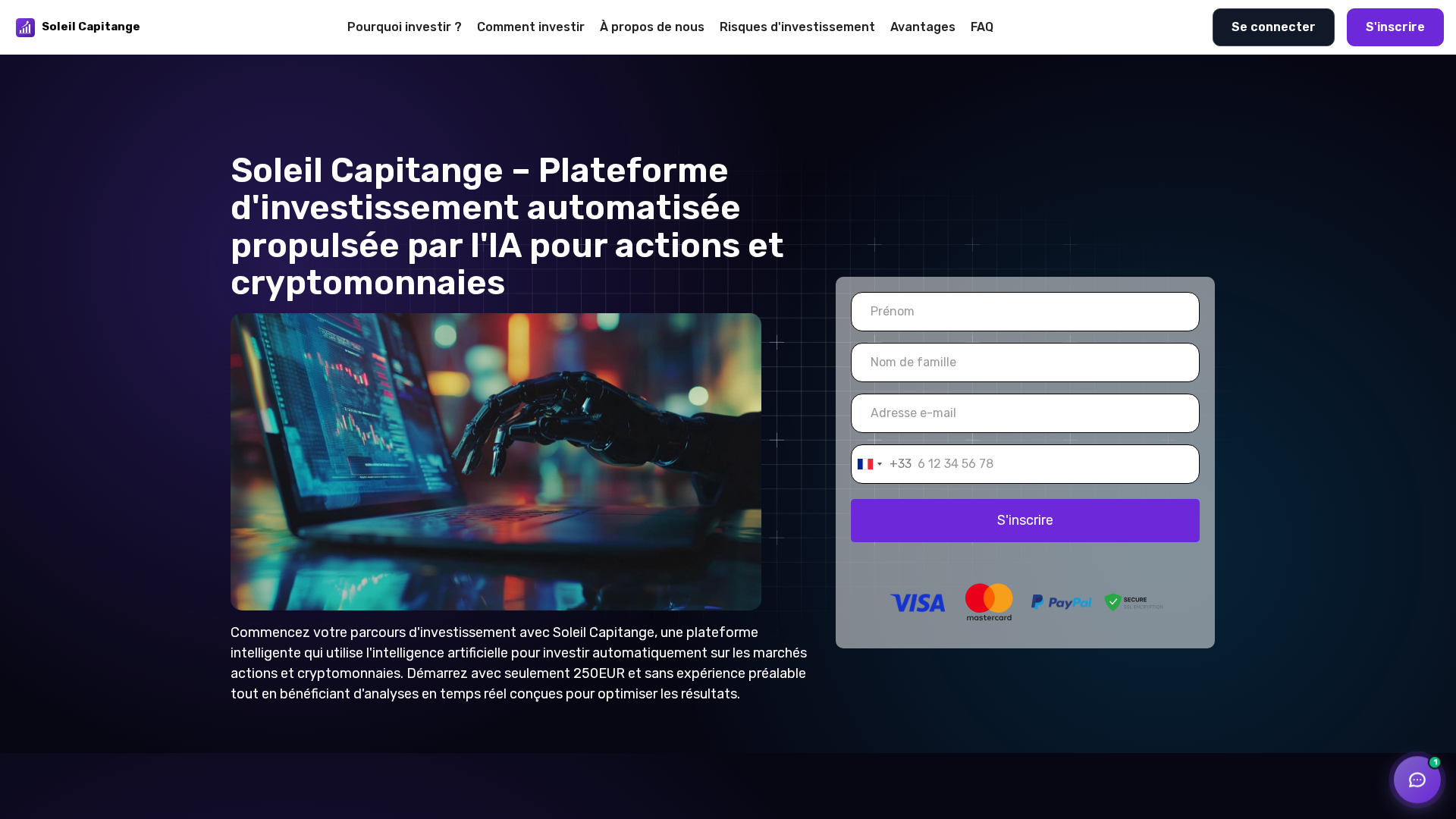 Screenshot of soleil-capitange.com
