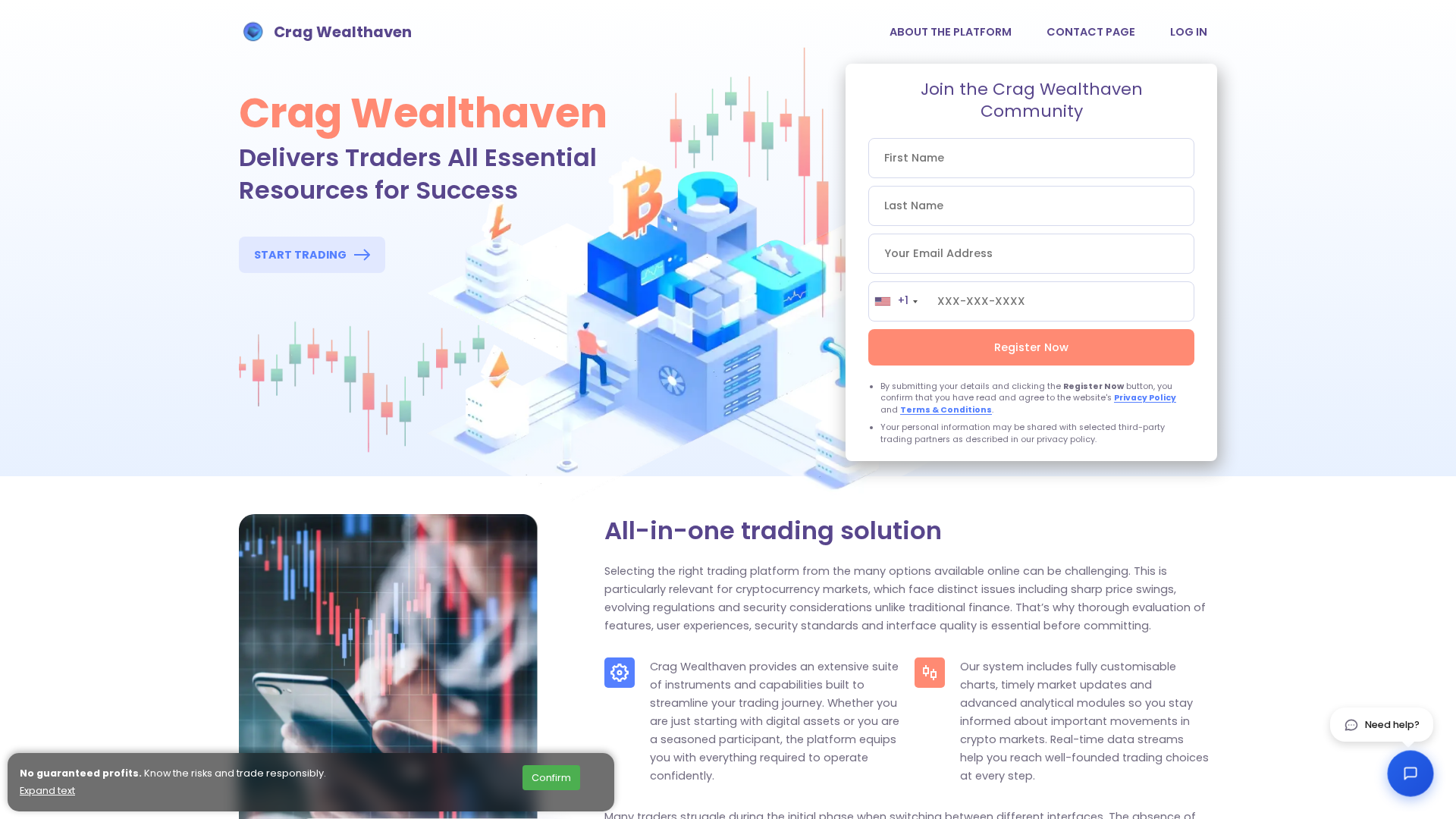 Screenshot of cragwealthaven.net