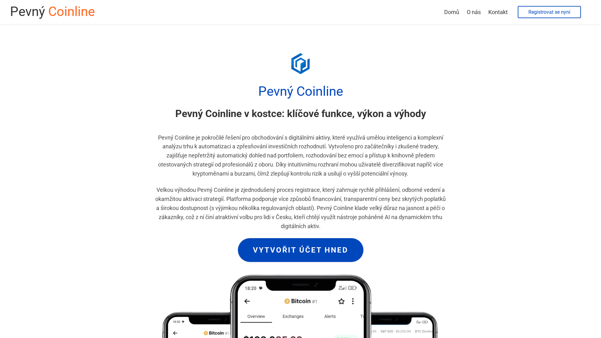 Screenshot of pevnycoinline-ai.com